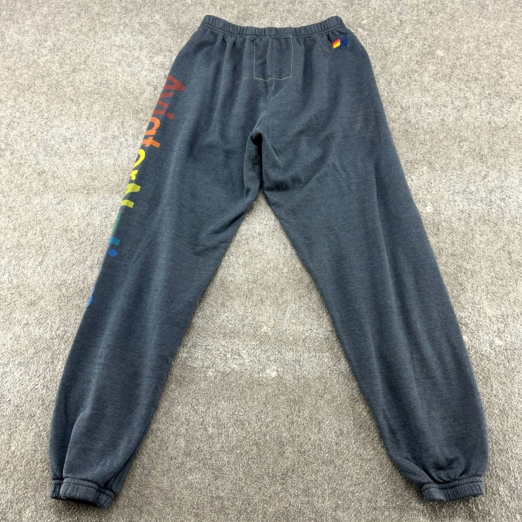 Aviator Nation Aviator Nation Pants Mens L Grey Sweat Jogger Cotton Jersey Stripe NO DRAWSTRING Cotton Polyester blend Tapered Leg Size US L / EU 52-54 / 3 - 7 Thumbnail