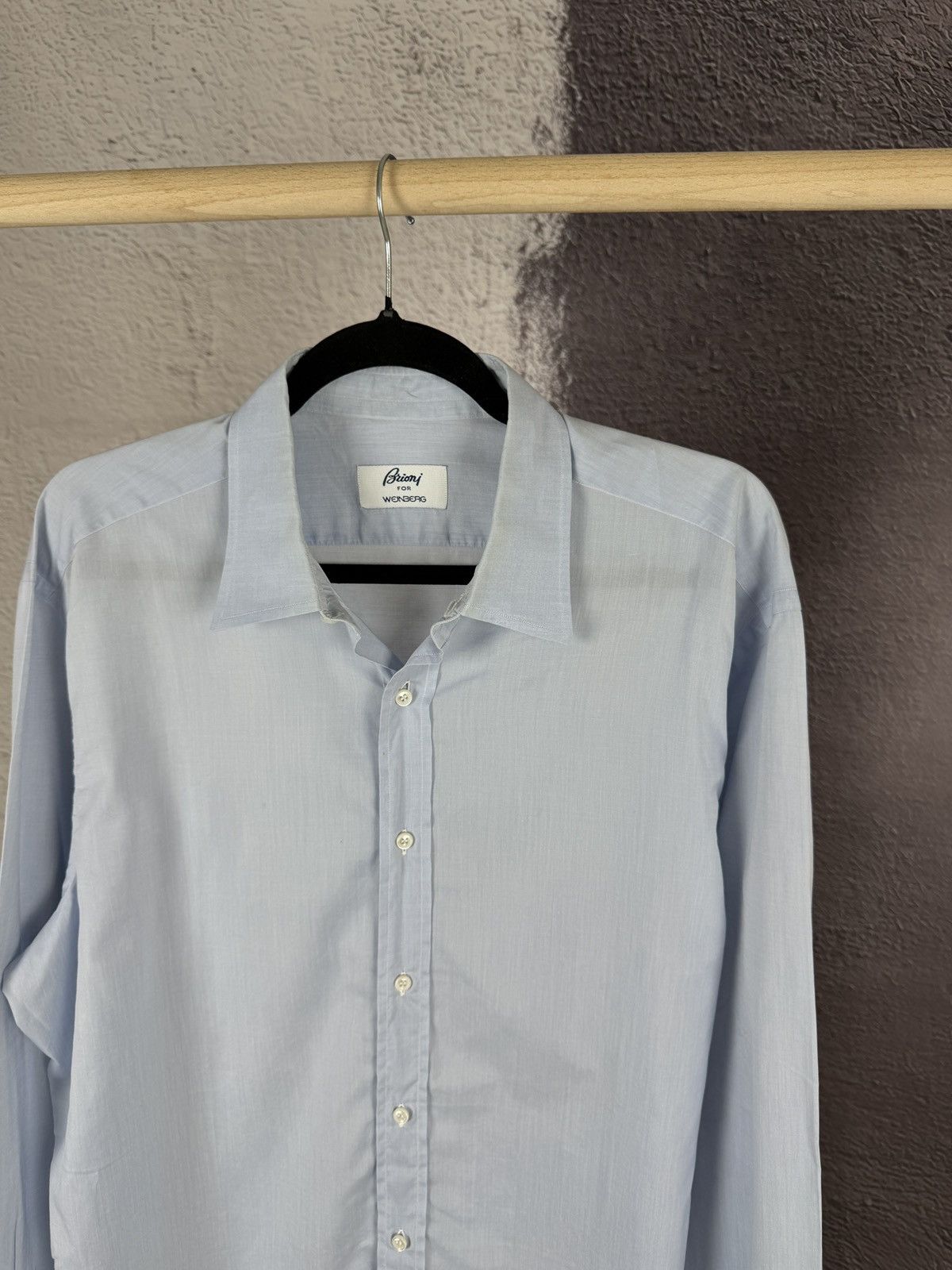 Brioni Brioni for Weinberg vintage 100% soft cotton cufflinks shirt Size US XL / EU 56 / 4 - 4 Thumbnail