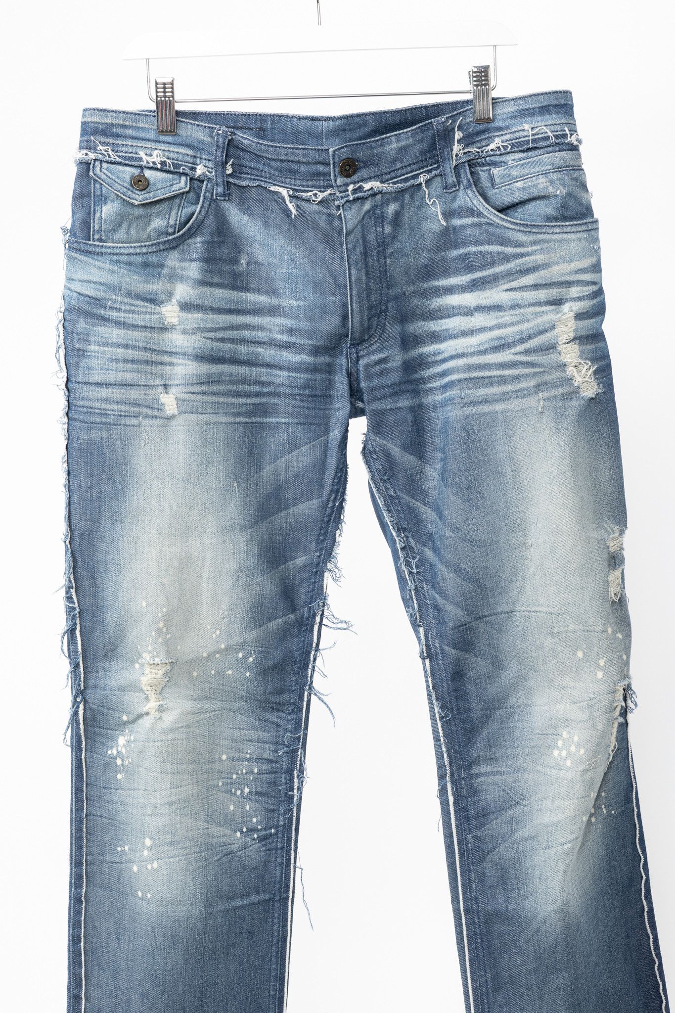 Dolce & Gabbana Dolce & Gabbana Distressed Paint-Splatter Straight-Leg Jeans Size US 36 / EU 52 - 3 Thumbnail