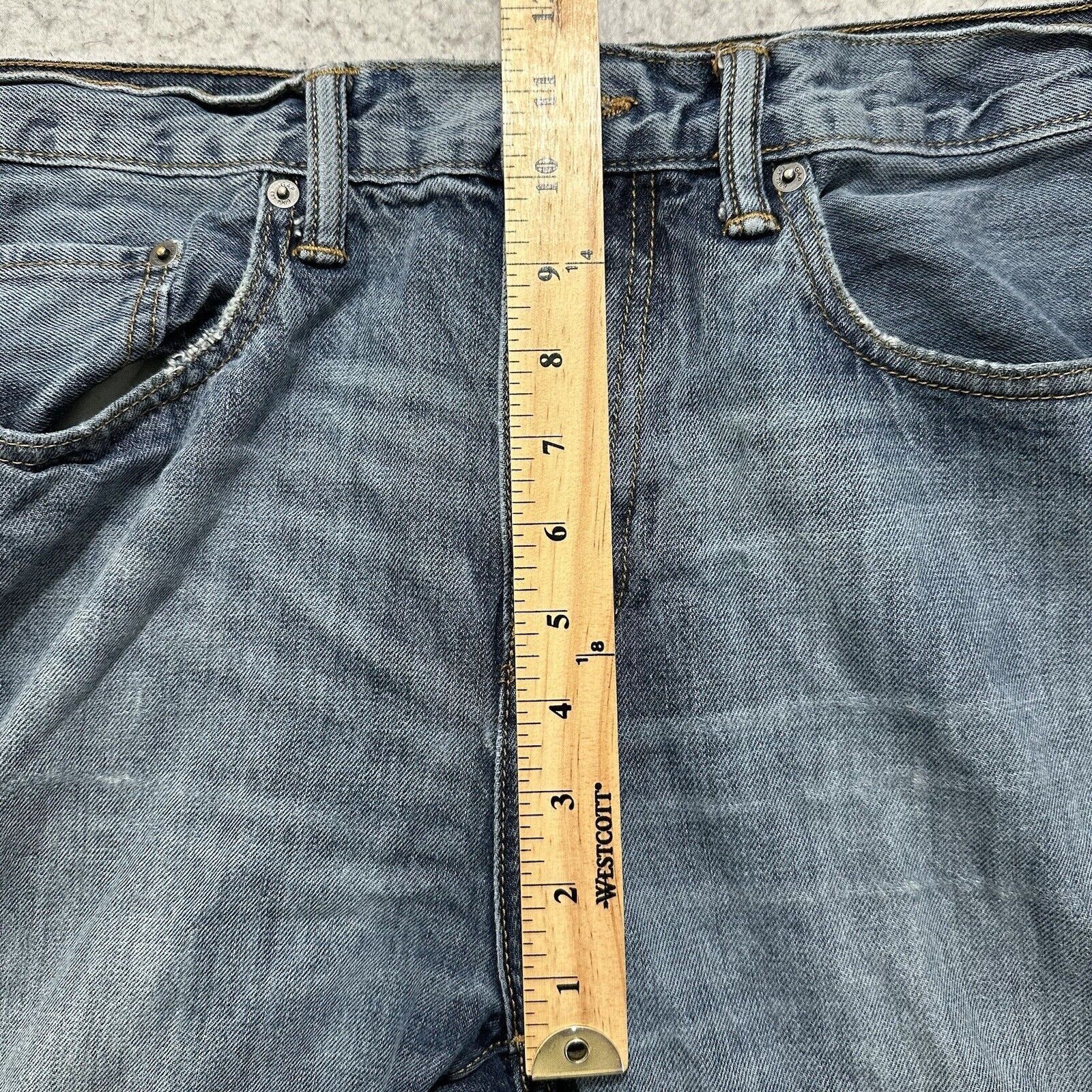 Gap GAP 34x32 Relaxed Fit Straight Leg Denim Blue Jeans Size US 34 / EU 50 - 10 Thumbnail