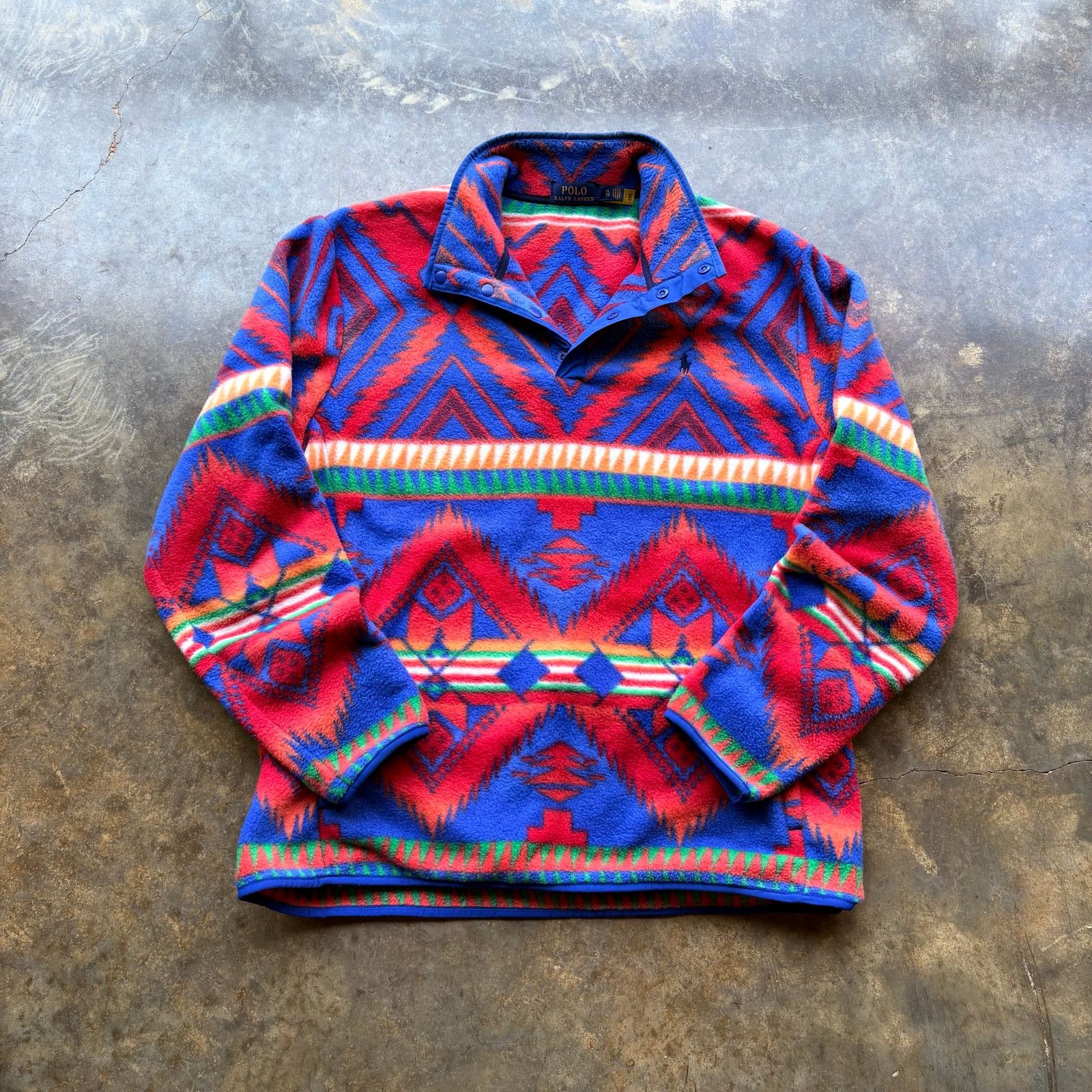 Polo Ralph Lauren Beautiful Aztec Polo Ralph Lauren Sherpa Fleece Size US XL / EU 56 / 4 - 1 Thumbnail