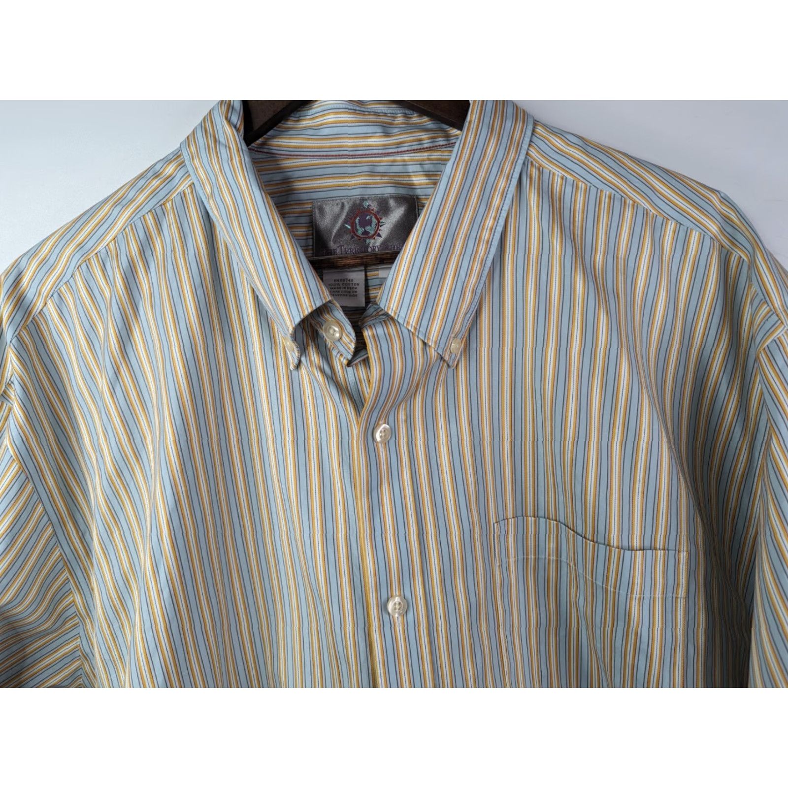 The Territory Ahead Territory Ahead Striped Long Sleeve Button Down Shirt Men 2XL Cotton Multicolor Size US XXL / EU 58 / 5 - 2 Thumbnail