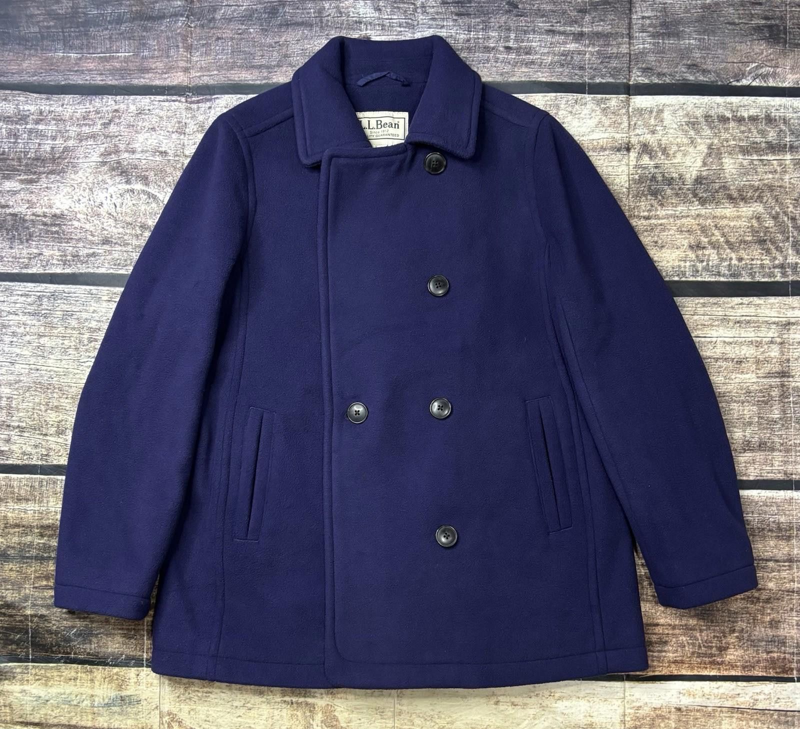 L.L. Bean LL Bean Pea Coat Womens Small Petite Fleece Double Breasted Size S / US 4 / IT 40 - 4 Thumbnail