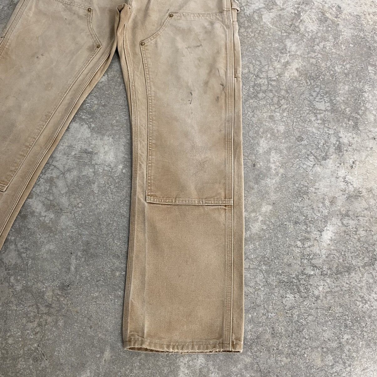 Carhartt Vintage Carhartt Double Knee Faded Tan Carpenter Pants Size US 29 - 8 Thumbnail