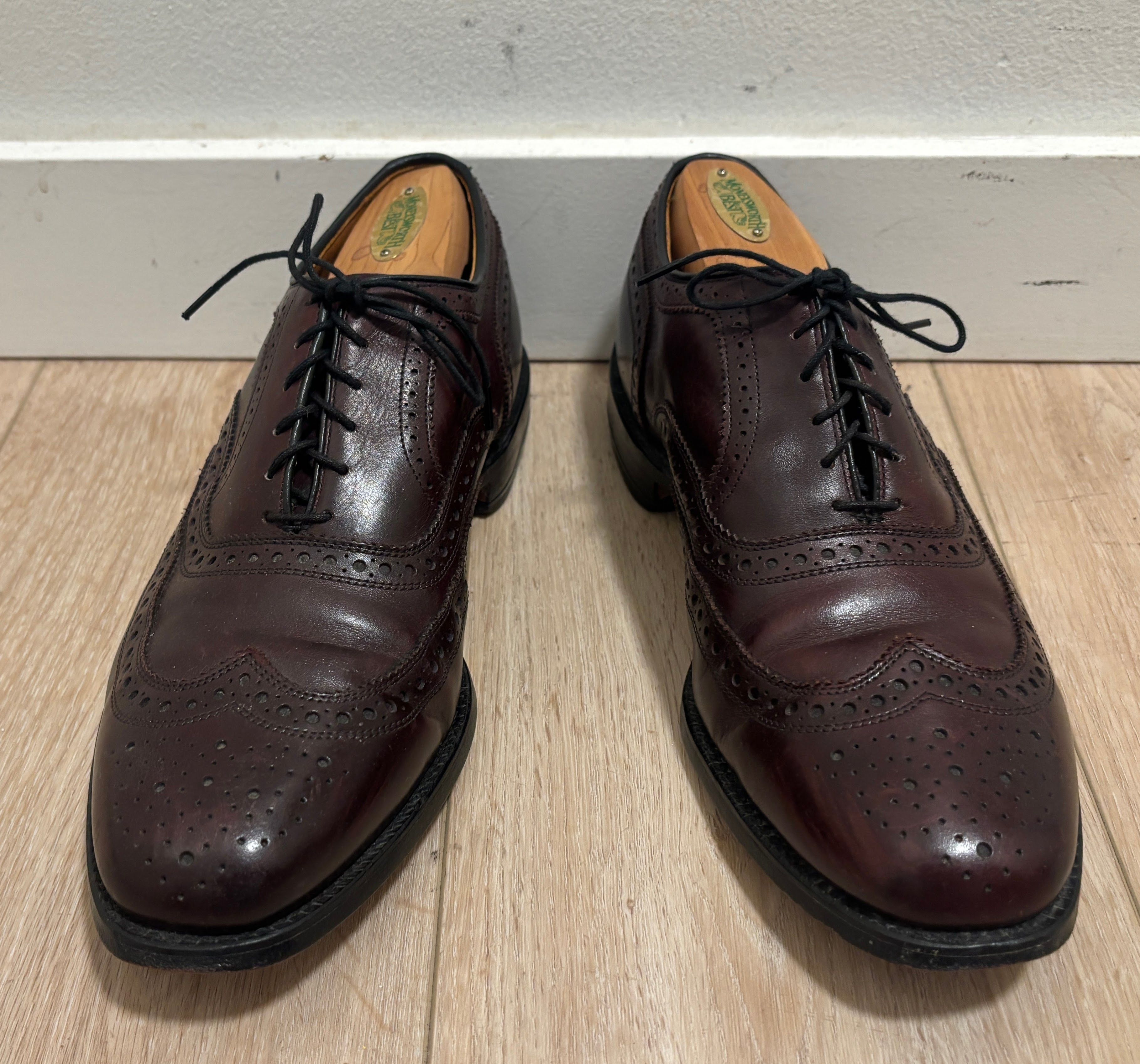 $400 Fairhaven Brown Wingtip Brogue Oxford Dress Shoes