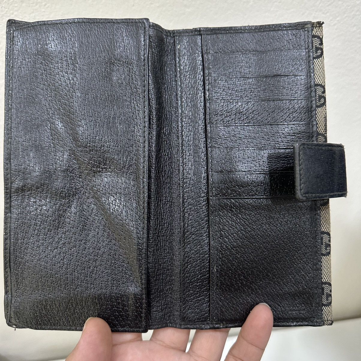 Gucci ‼️LASTDROP‼️AUTHENTIC GUCCI GG CANVAS BLACK LONG WALLET PURSES Size ONE SIZE - 10 Thumbnail