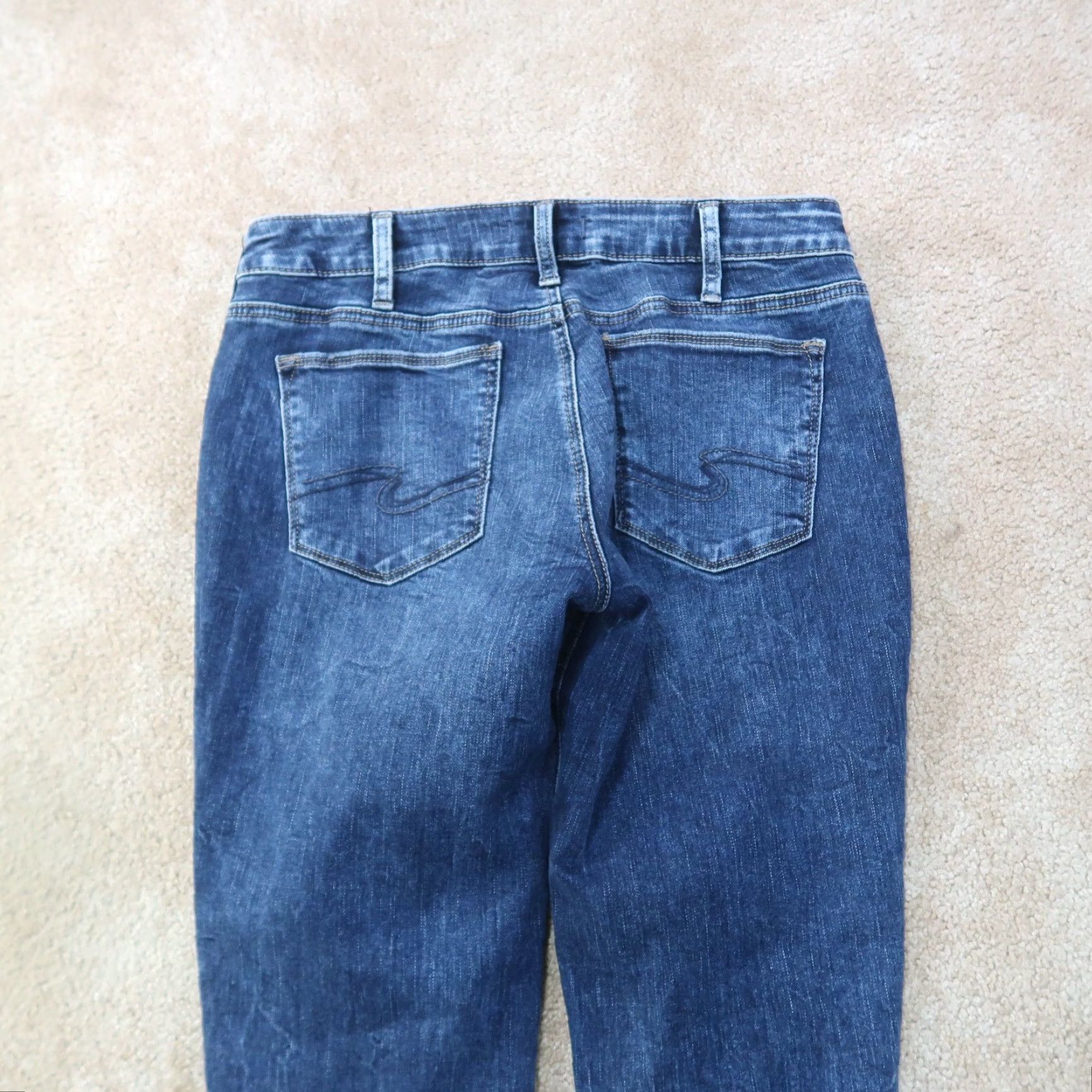 Silver Jeans Co. SILVER Jeans Silver Suki Skinny Jeans Women 32x29 Blue Denim Stretch 5-Pocket Rise Mid Slim Size 32 Regular Size 24" / US 00 / IT 34 - 6 Thumbnail