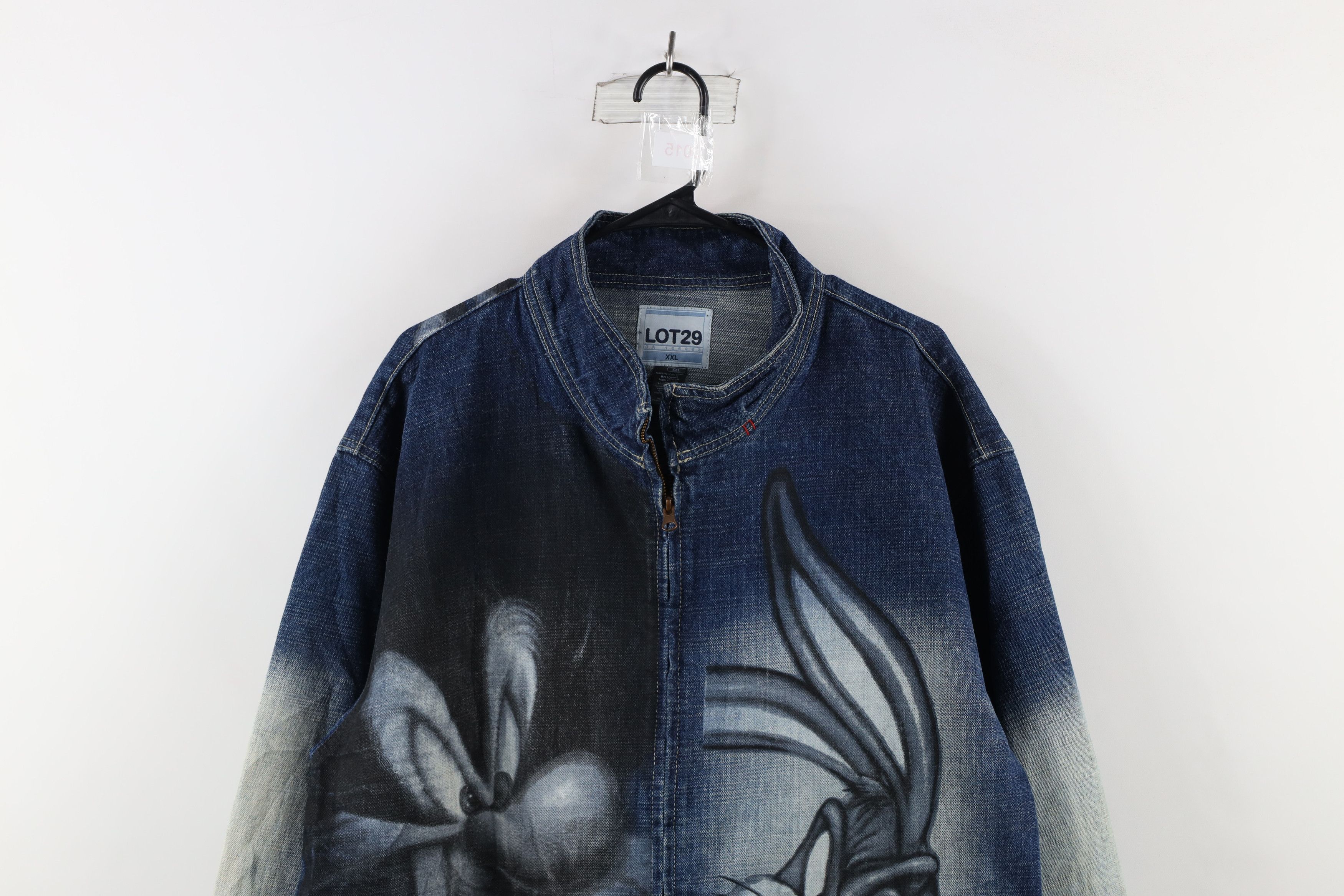 Vintage Vintage 90s Lot 29 Looney Tunes Bugs Bunny Denim Jean Jacket Size US XXL / EU 58 / 5 - 2 Thumbnail