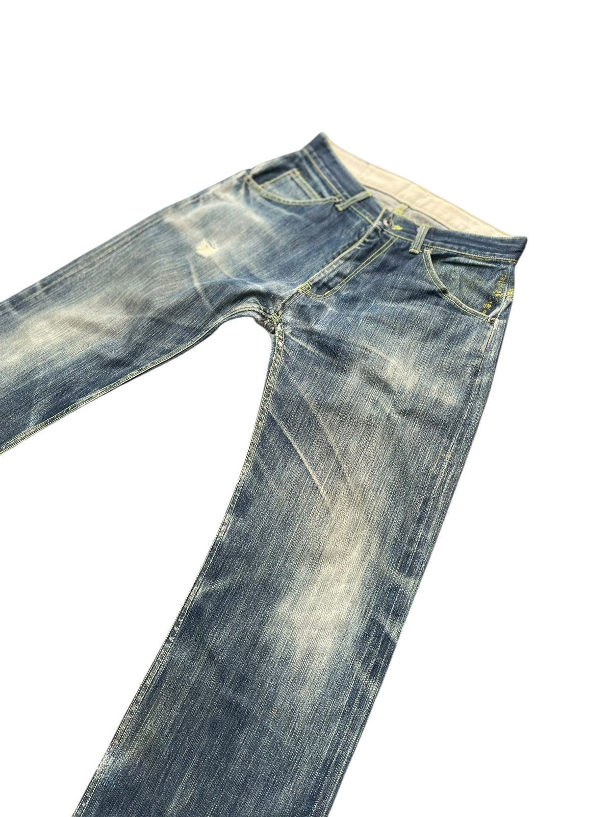 Japanese Brand Lane Kieferner Selvedge Distresed Denim Size US 32 / EU 48 - 3 Thumbnail