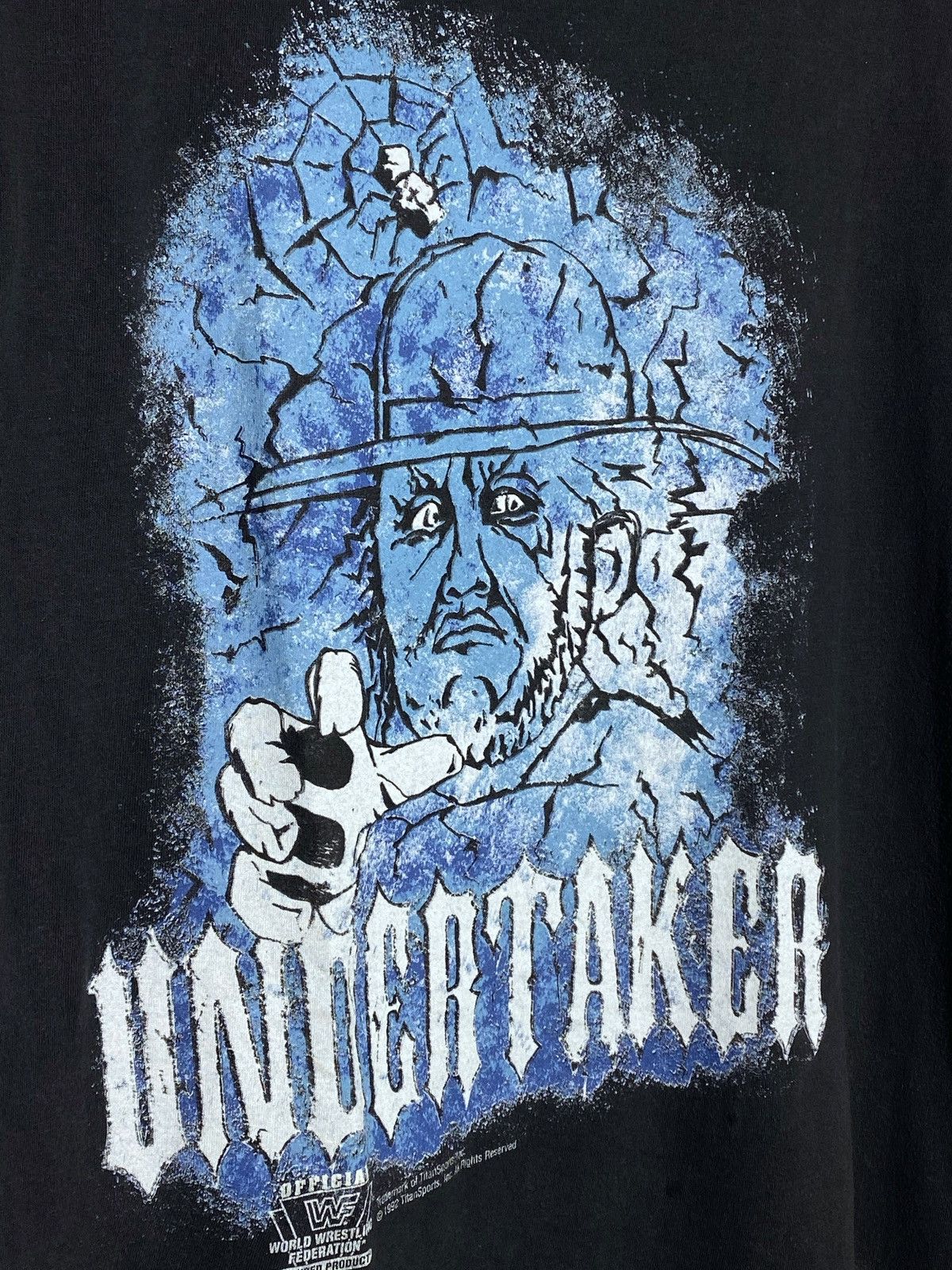 WWE Vintage WWF Undertaker 1992 Titan Sport Single Stitch Shirt Size US M / EU 48-50 / 2 - 3 Thumbnail