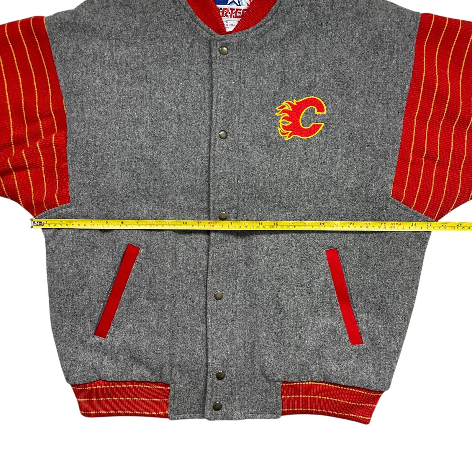 NHL RARE VTG 90s CALGARY FLAMES STARTER WOOL VARSITY JACKET XL Size US XL / EU 56 / 4 - 11 Thumbnail