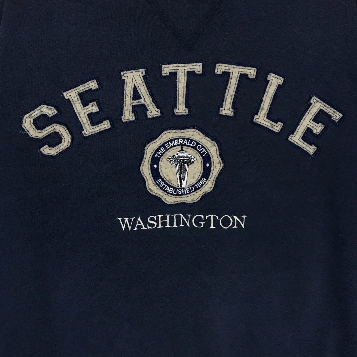 Vintage Vintage TeeMax Seattle Spell Out Pullover Jumper Sweatshirt Size US L / EU 52-54 / 3 - 3 Thumbnail