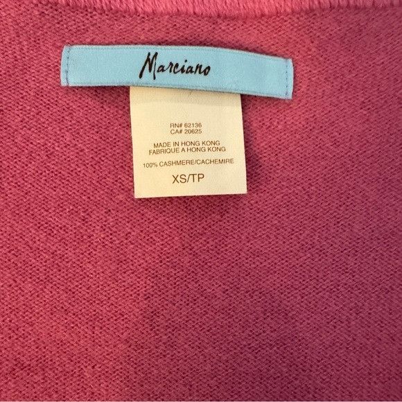 Other Vintage Y2K Marciano Pink Cashmere Beaded Rhinestones Cardig Size XS / US 0-2 / IT 36-38 - 4 Thumbnail