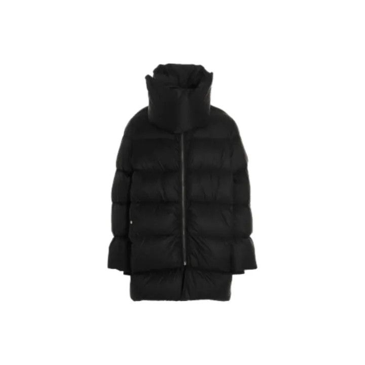 Rick Owens Rick Owens Black High-Neck Zip Loose Jacket 0079 Size US M / EU 48-50 / 2 - 1 Thumbnail