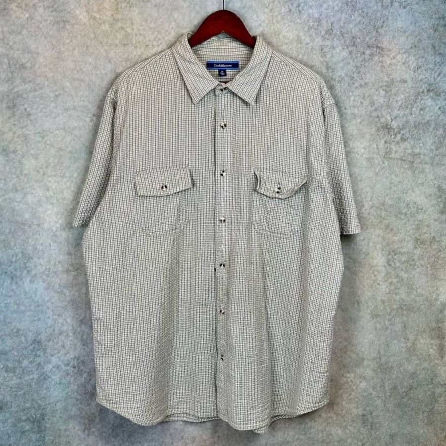 Croft & Barrow × Vintage Vintage Plaid Short Sleeve Shirt Button Down Sz XL Green Size US XL / EU 56 / 4 - 1 Thumbnail
