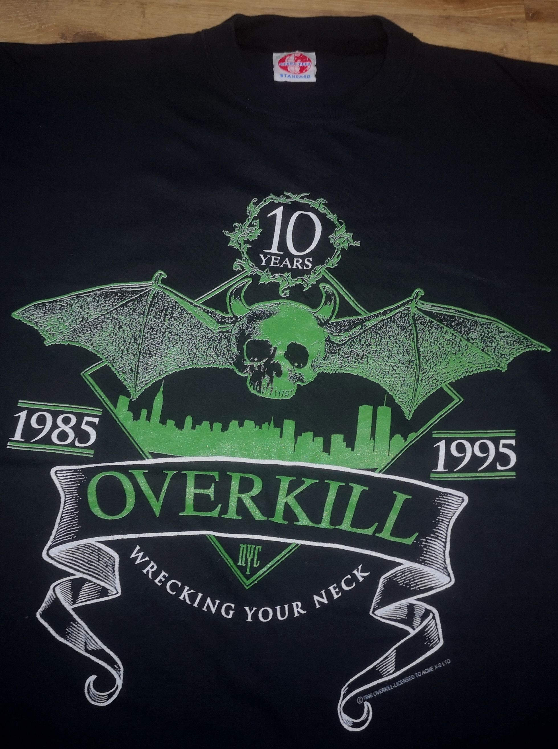 Band Tees × Vintage Vintage OG 90s Overkill Thrash Metal Band Promo Shirt Size US XL / EU 56 / 4 - 6 Thumbnail