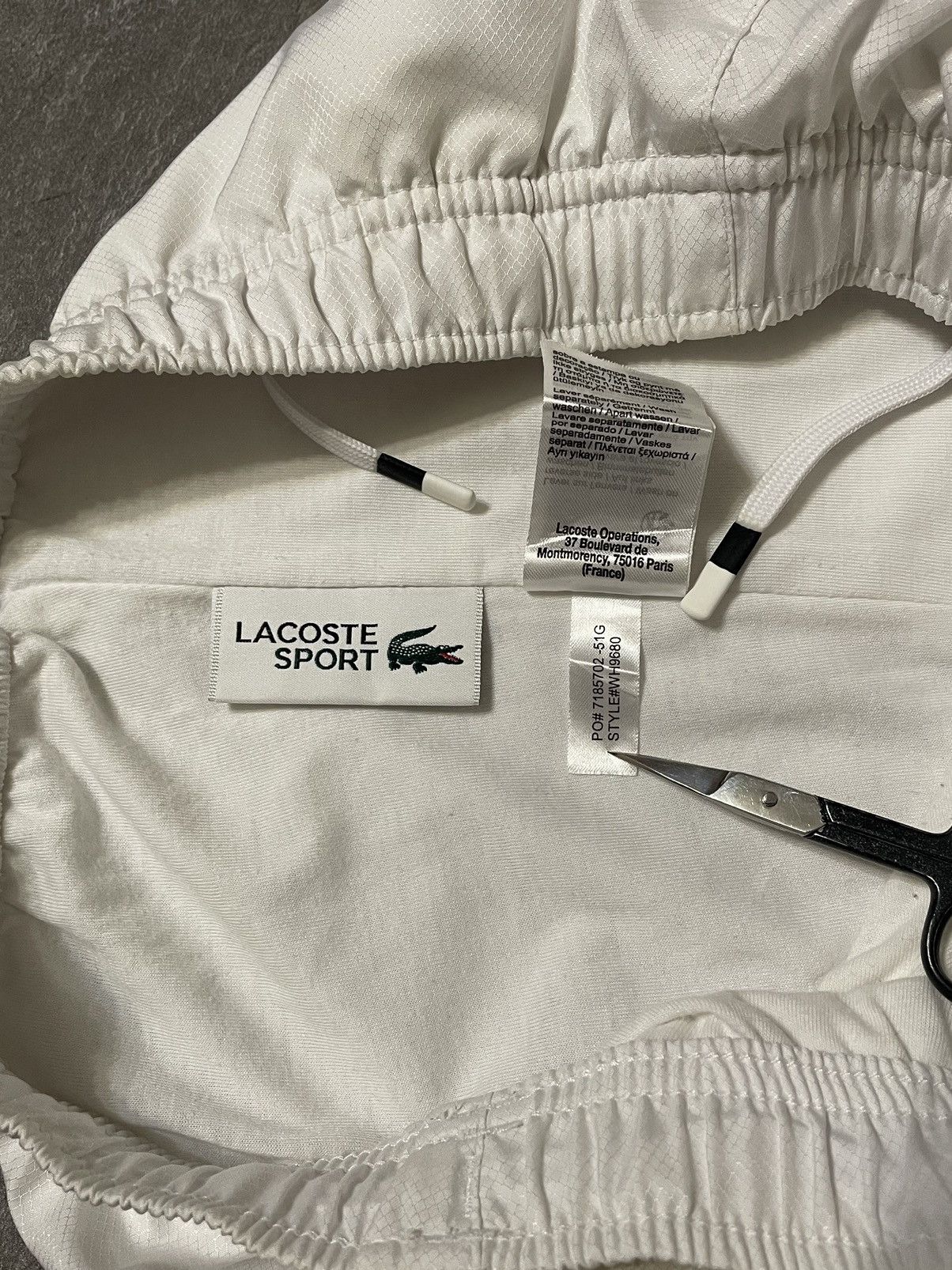 Lacoste Vintage Lacoste White Nylon Track Pants Y2K Drill Style Rare Size US 28 / EU 44 - 5 Thumbnail