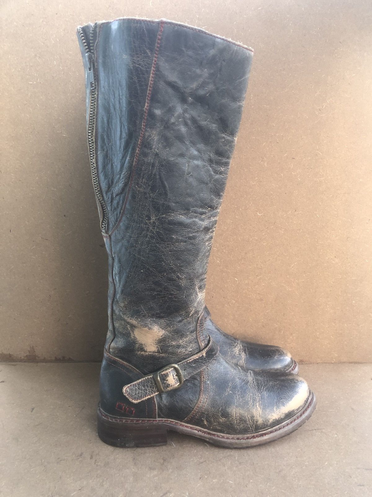 Bed Stu Bed Stu Grey Calfskin LeTher Women’s High Boots Size US 7.5 Size US 7.5 / IT 37.5 - 3 Thumbnail