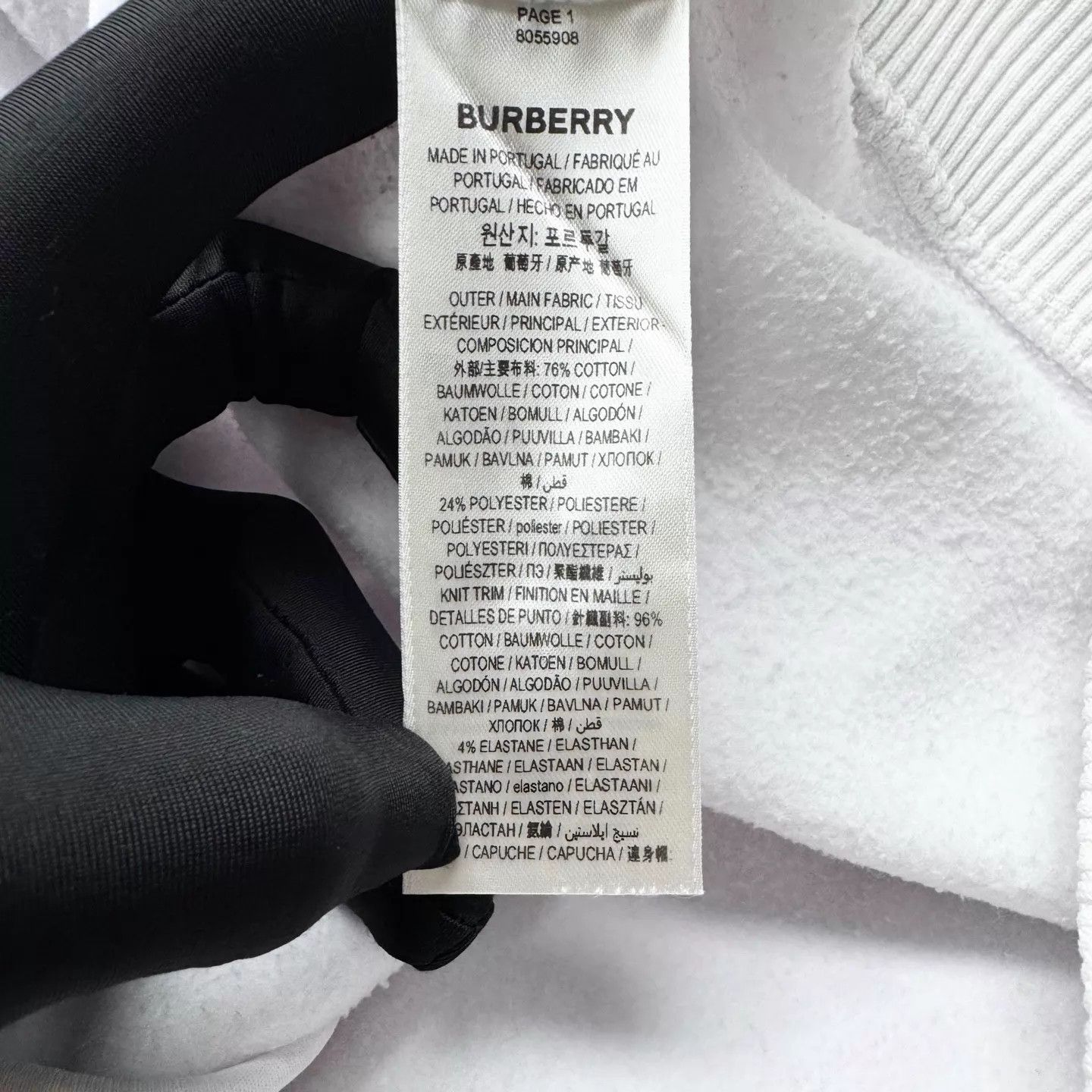 Burberry Burberry White Check Flocked Embroidered TB Logo Zip Jkt L Size L / US 10 / IT 46 - 6 Thumbnail