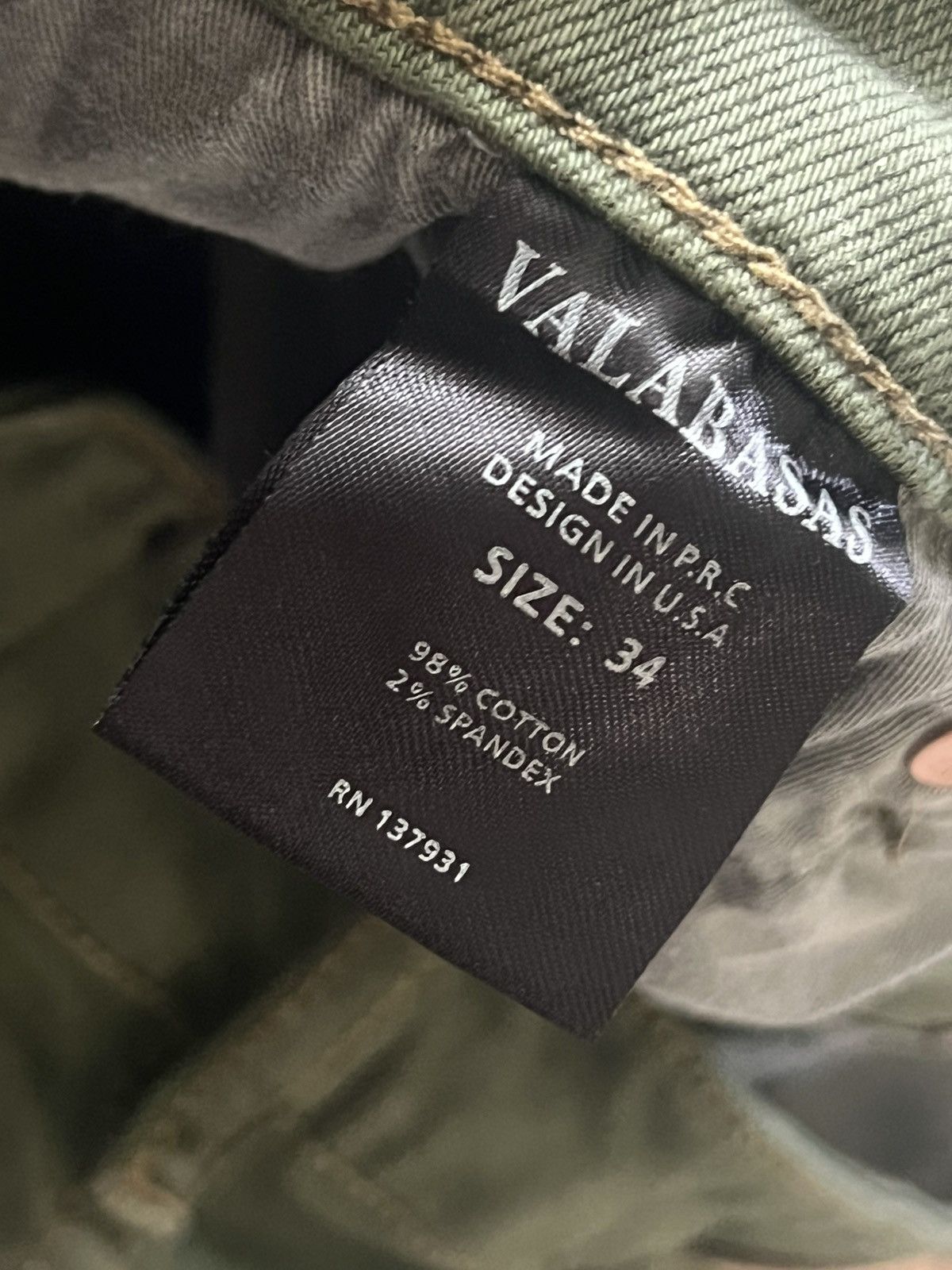 Valabasas Valabasas - Olive Green Stacked Flare Jeans, Size 34 Size US 34 / EU 50 - 5 Thumbnail