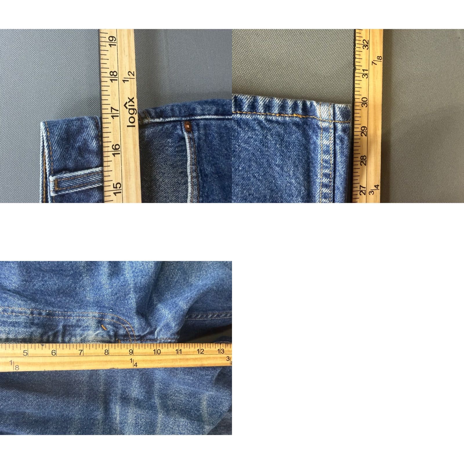 Levi's VINTAGE Levi'S Jeans Mens 35 Blue Bootcut Denim 34x30 Size US 35 - 9 Thumbnail