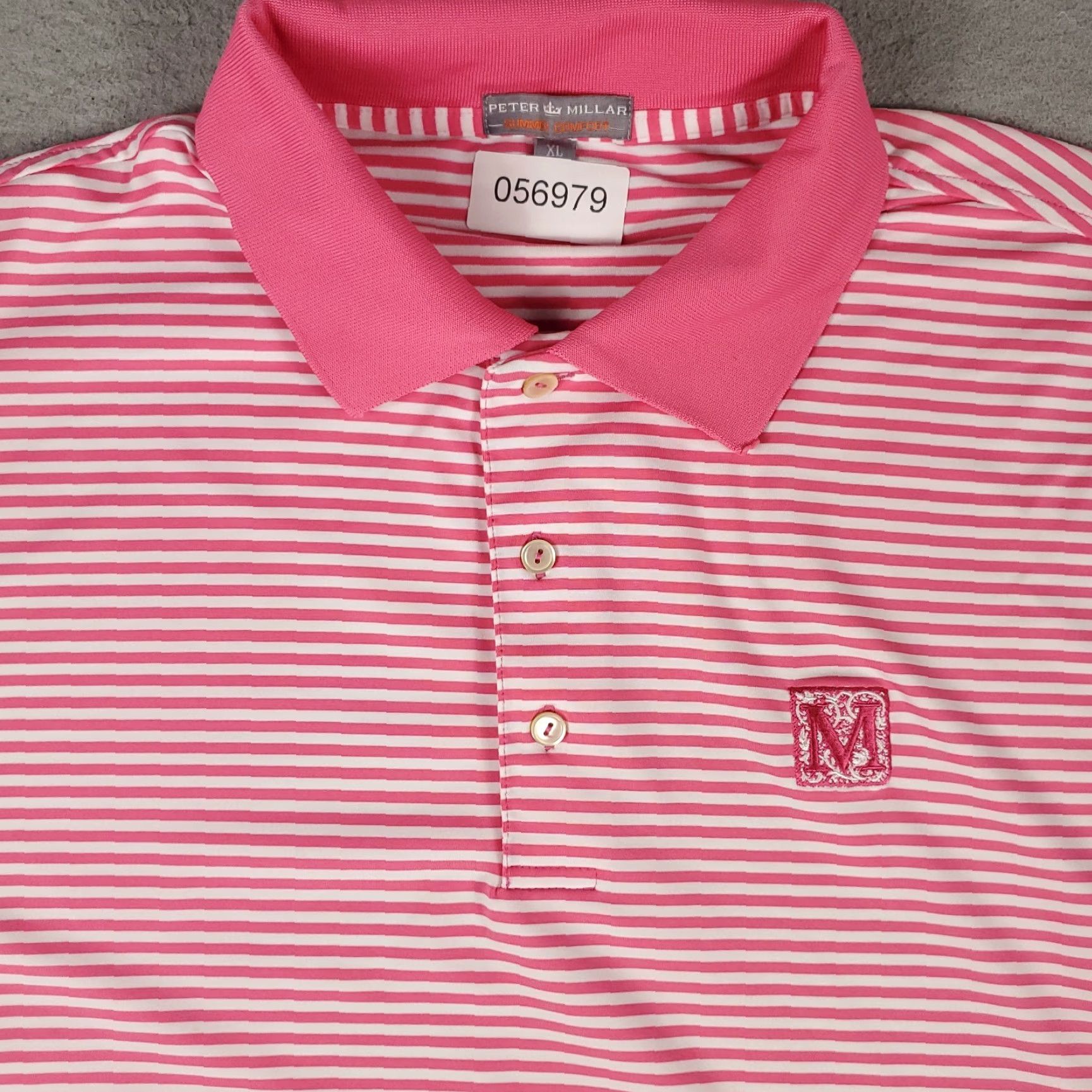 Peter Millar Peter Millar Polo Shirt Mens XL Pink Striped Summer Comfort Golf Short Sleeve Size US XL / EU 56 / 4 - 2 Thumbnail
