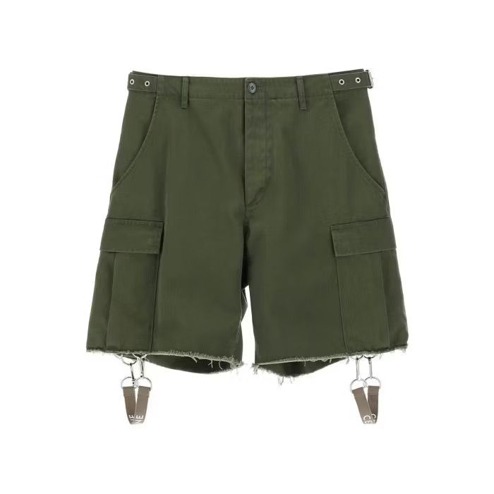 image of Celine O1S22I1N0524 Wales Flared Pants In Green, Men's (Size 36)