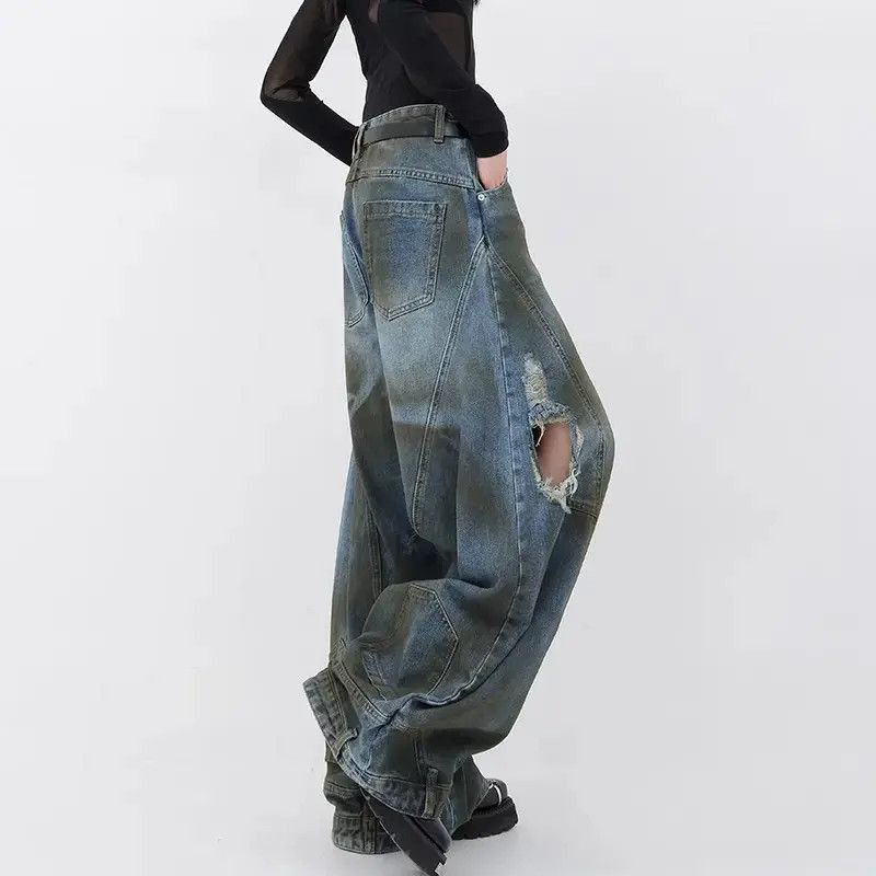 Japanese Brand Retro washed distressed jeans Size US 32 / EU 48 - 4 Thumbnail