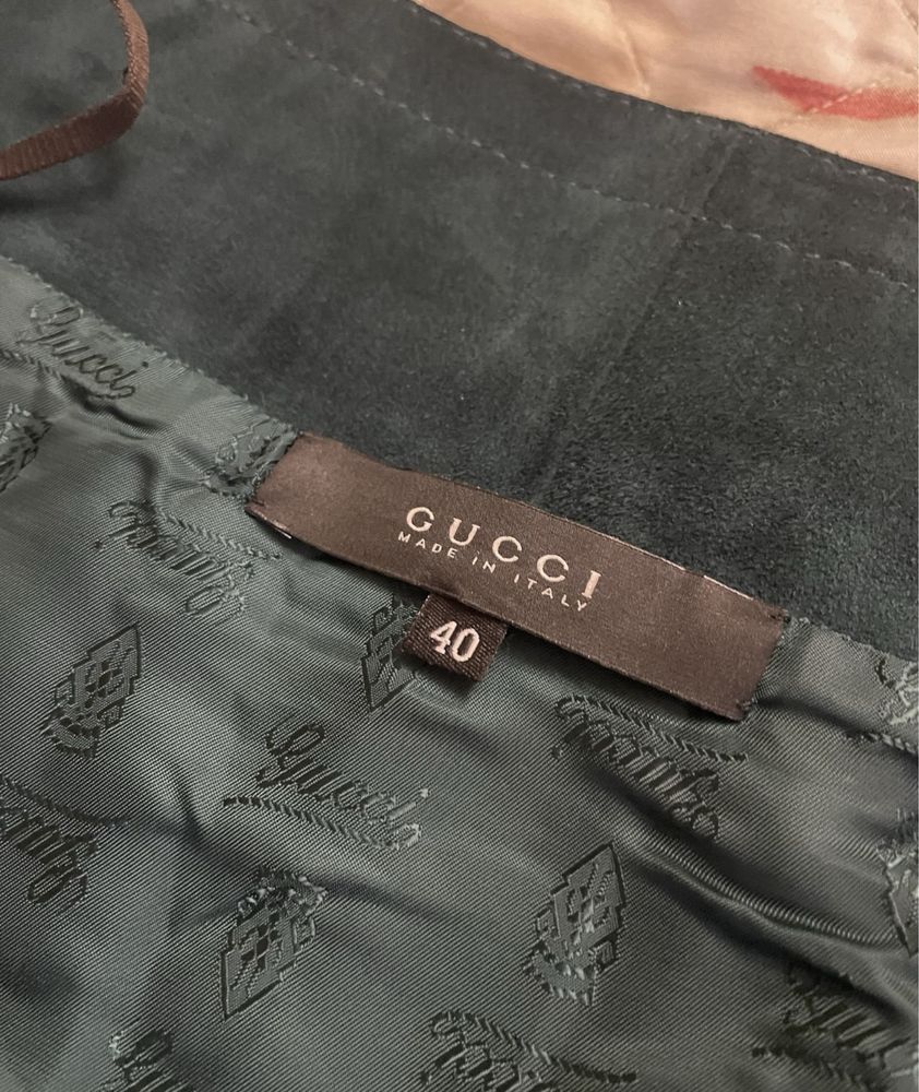 Gucci Gucci Vintage Tom Ford Suede Leather Skirt Size 27" / US 4 / IT 40 - 8 Thumbnail