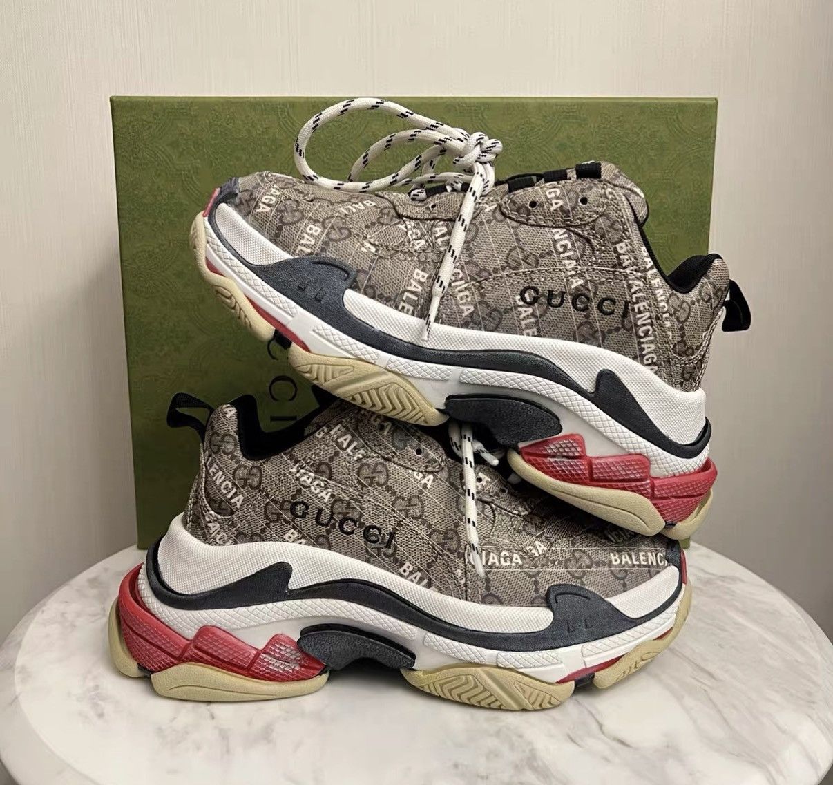 Balenciaga Balenciaga x Gucci Triple S J42 Size US 6 / IT 36 - 4 Thumbnail