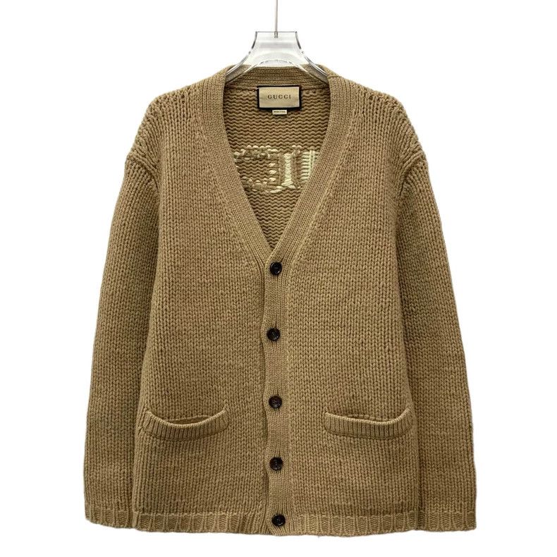 Gucci Gucci Brown logo letter embroidered wool V-neck single-bre Size S / US 4 / IT 40 - 1 Thumbnail