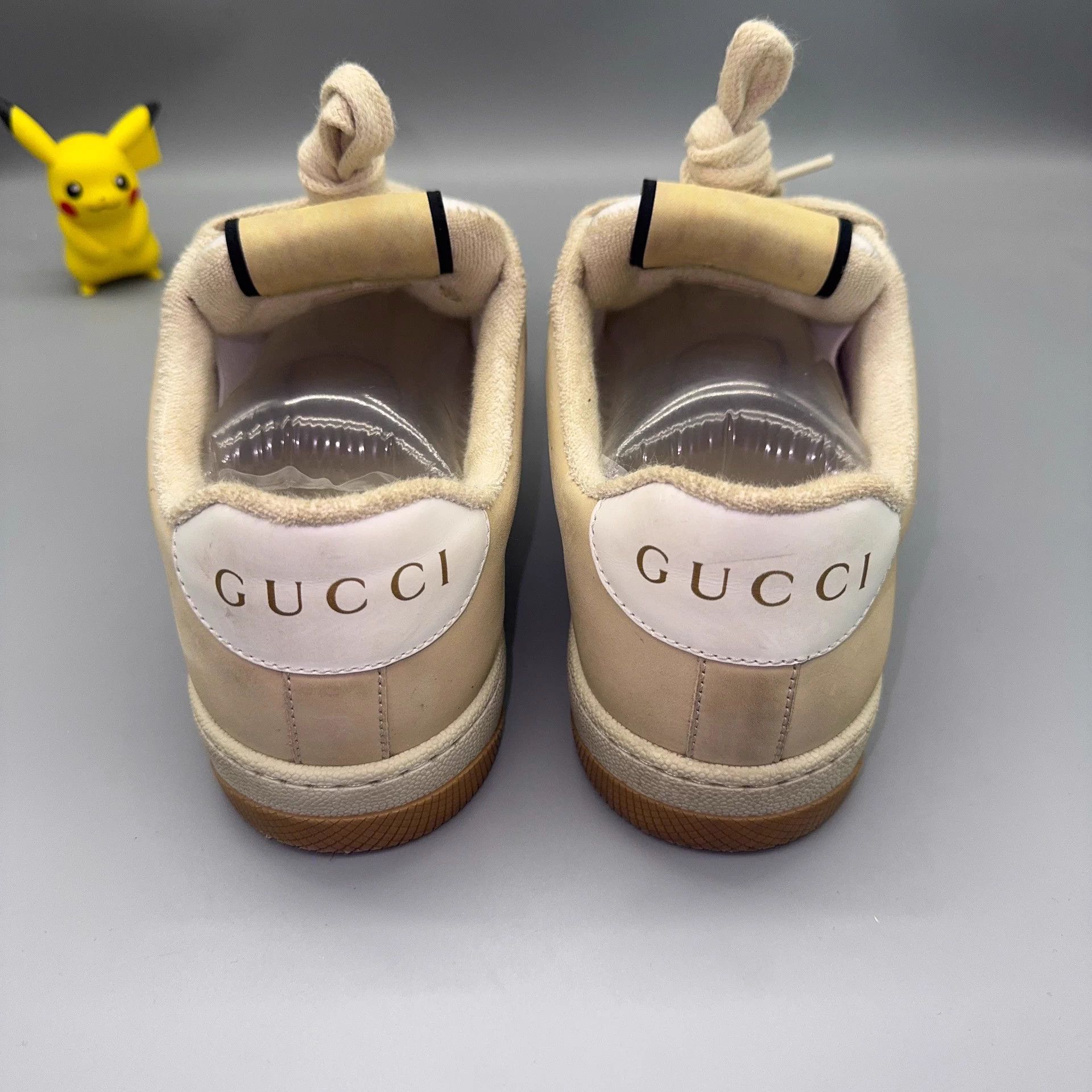 Gucci GUCCI Screener Distressed Beige Sneakers 38 Size US 7 / IT 37 - 3 Thumbnail