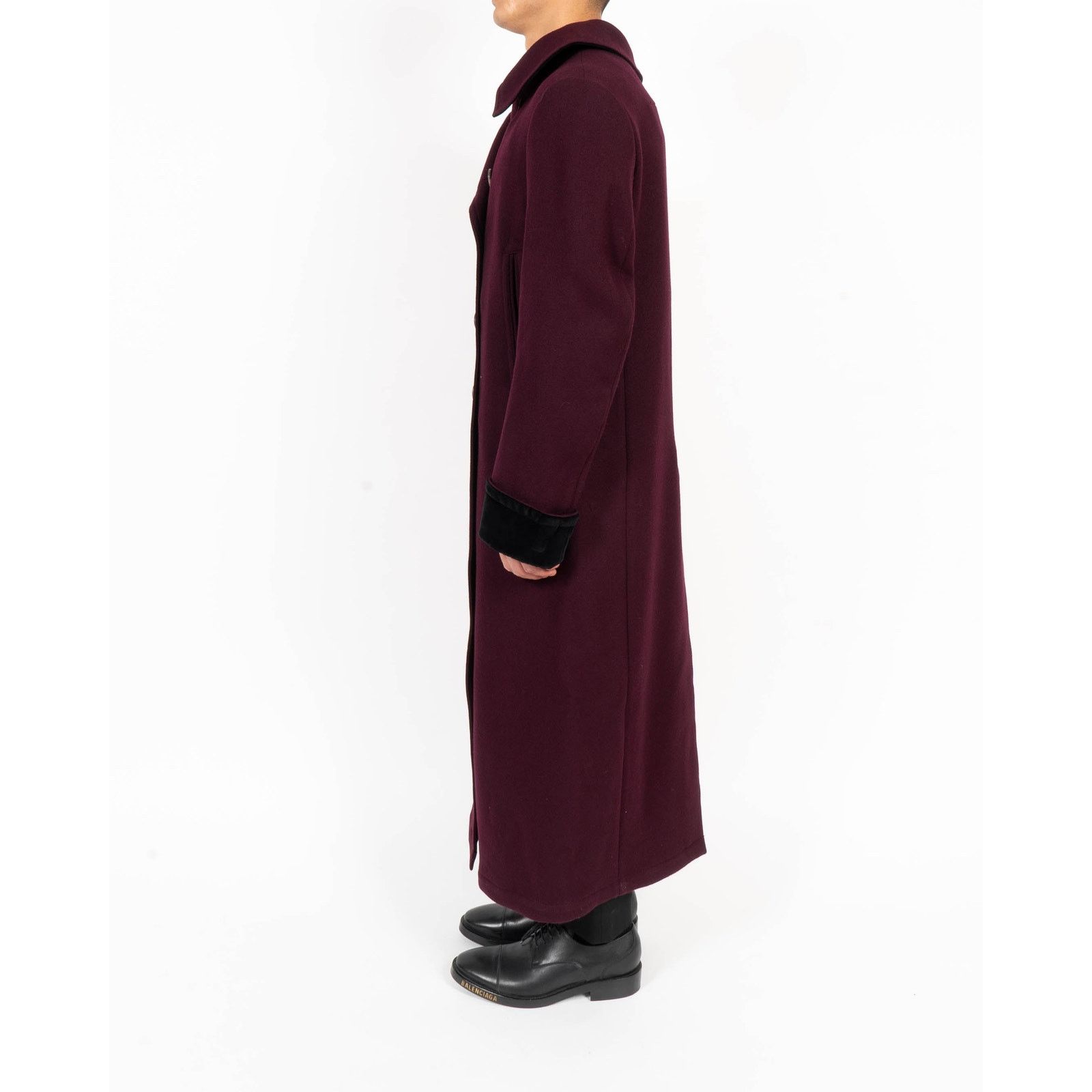 Haider Ackermann FW17 Oversized Double Breasted Coat in Plum Wool Size US M / EU 48-50 / 2 - 6 Thumbnail