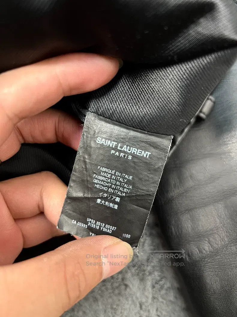 Saint Laurent Paris Saint Laurent Paris Lamb Leather Lapel Double-breasted Bik Size US M / EU 48-50 / 2 - 5 Thumbnail