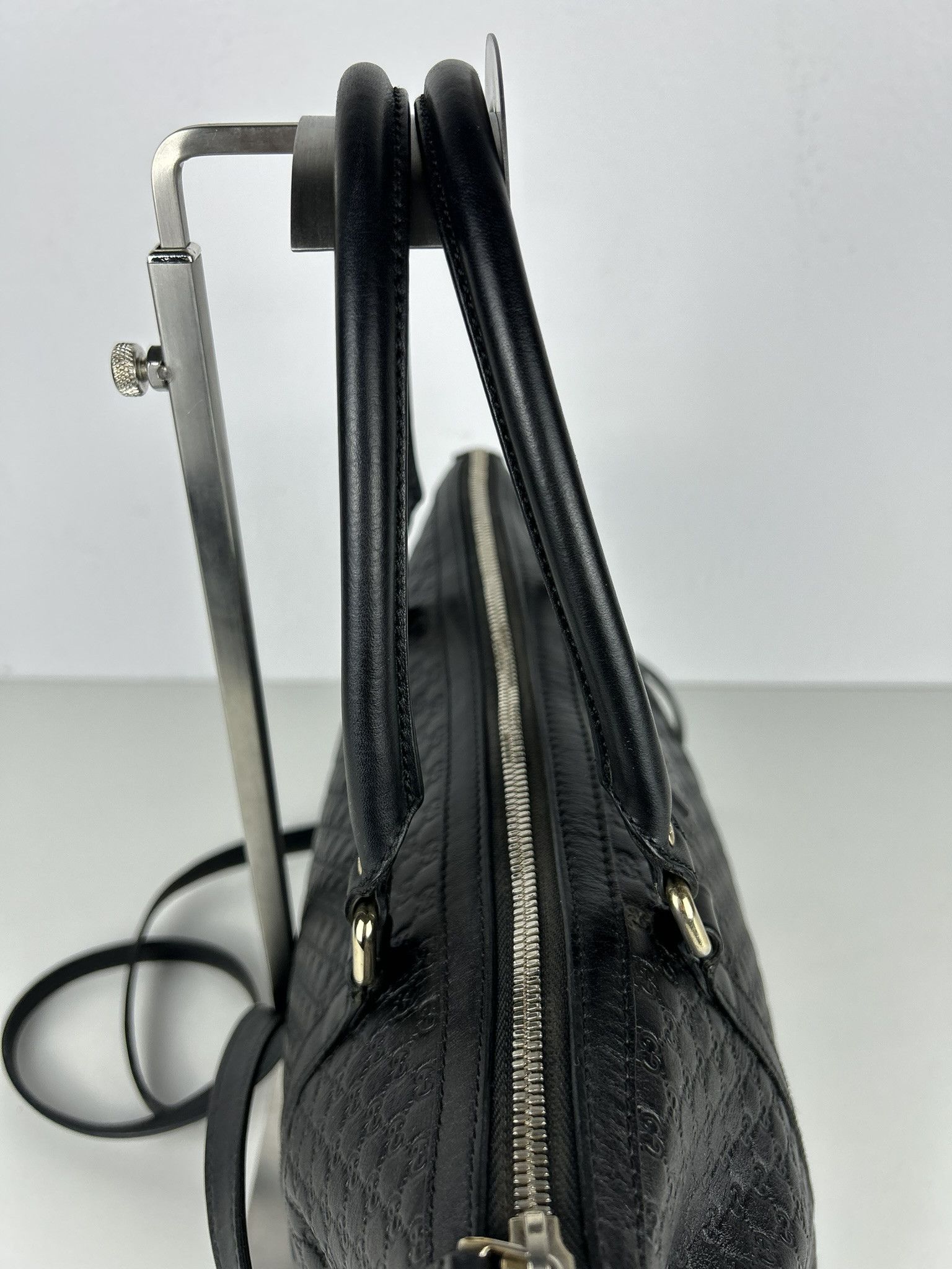 Gucci Gucci microguccissima black leather top zip handbag Size ONE SIZE - 11 Thumbnail
