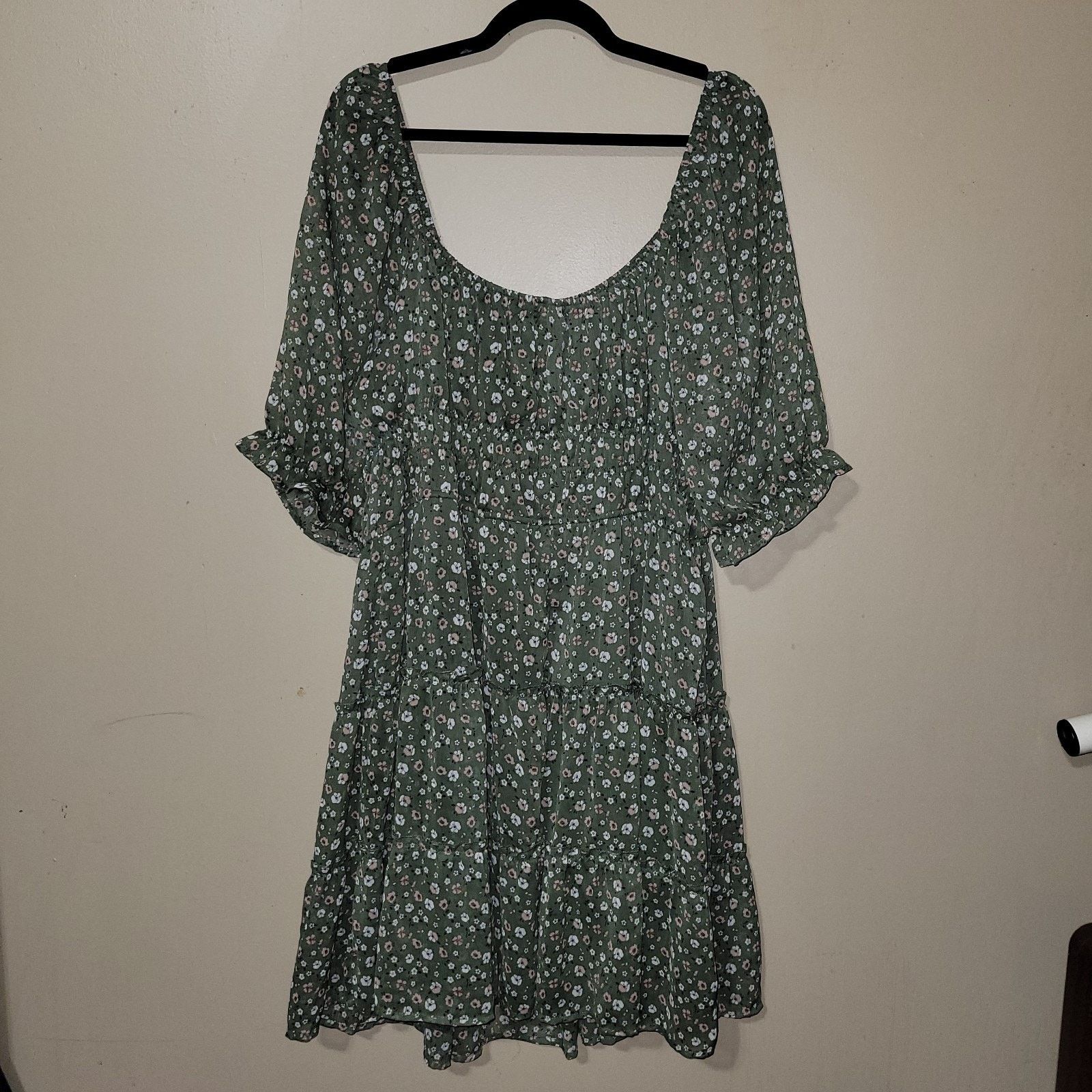 & Other Stories Trixxi Floral Thin Cottage Smocked Dress 3Xl Puff Sleeve Size 3XL / US 20-22 - 6 Thumbnail