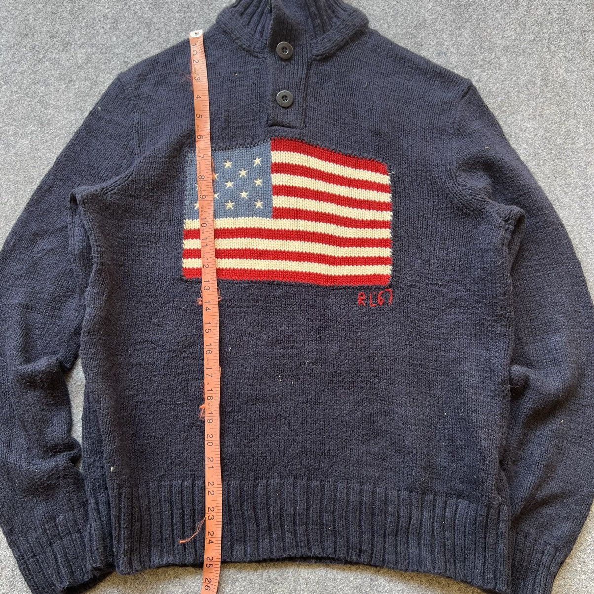 Designer × Polo Ralph Lauren × Vintage Vintage Polo Ralph Lauren American Flag Knit Sweater Size US S / EU 44-46 / 1 - 11 Thumbnail