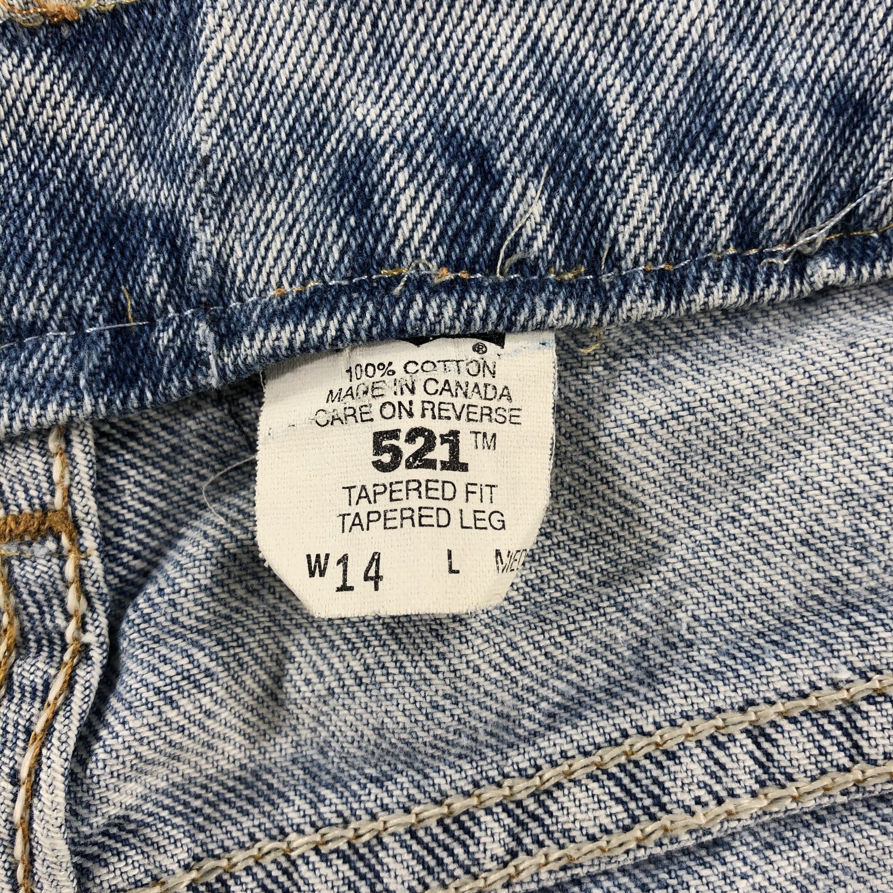 Levi's 90s Vintage Light Wash Levis 521 Jeans-J2672 Size US 30 / EU 46 - 10 Thumbnail