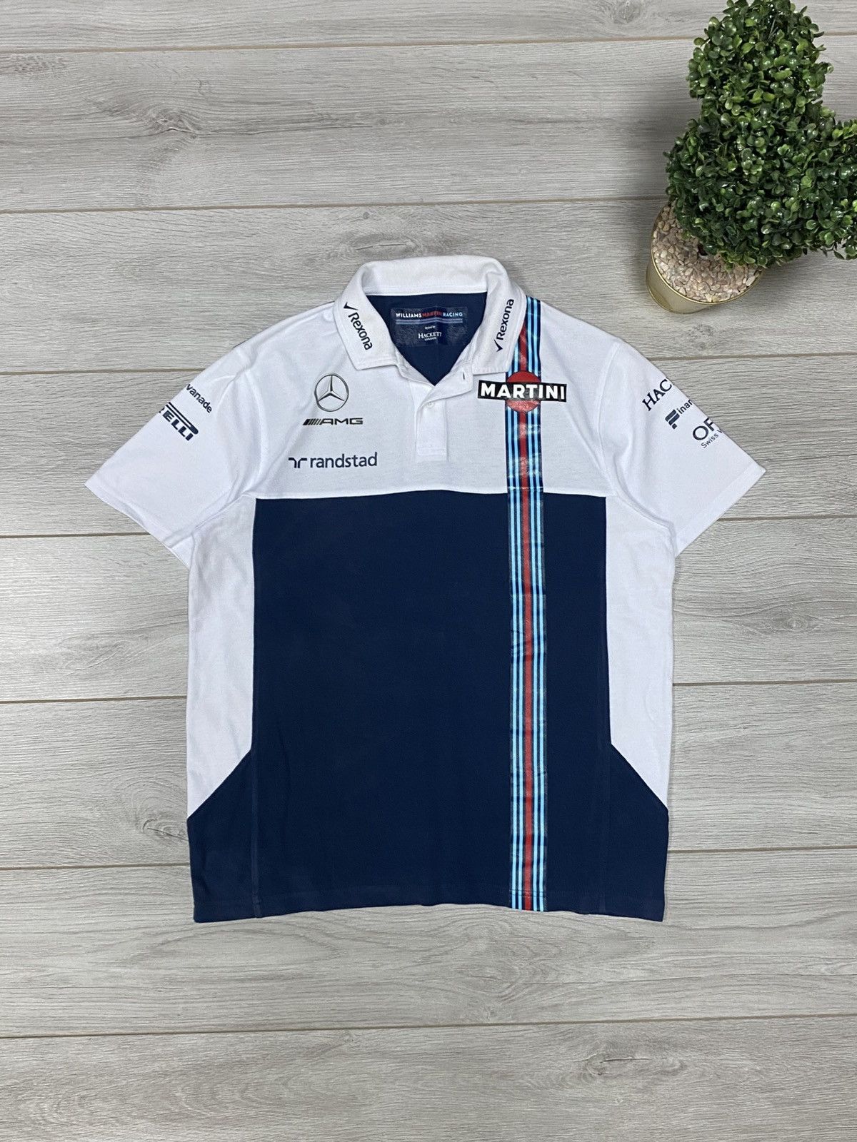Hackett Hackett Mercedes Martini polo multi logo shirt Size US L / EU 52-54 / 3 - 1 Thumbnail