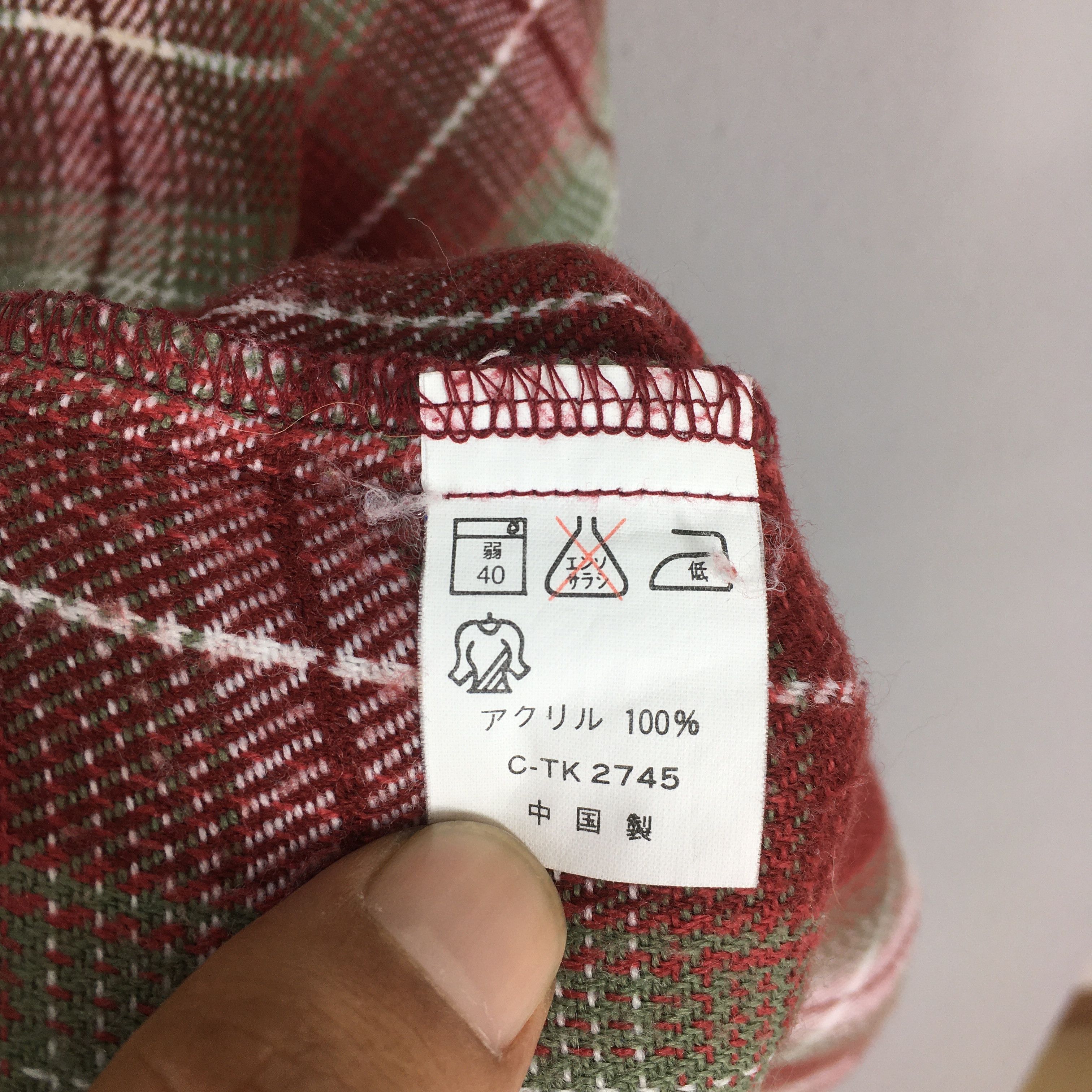 Vintage Vintage 1980s Plaid Shadow Tartan Checkered Flannel Size US L / EU 52-54 / 3 - 6 Thumbnail