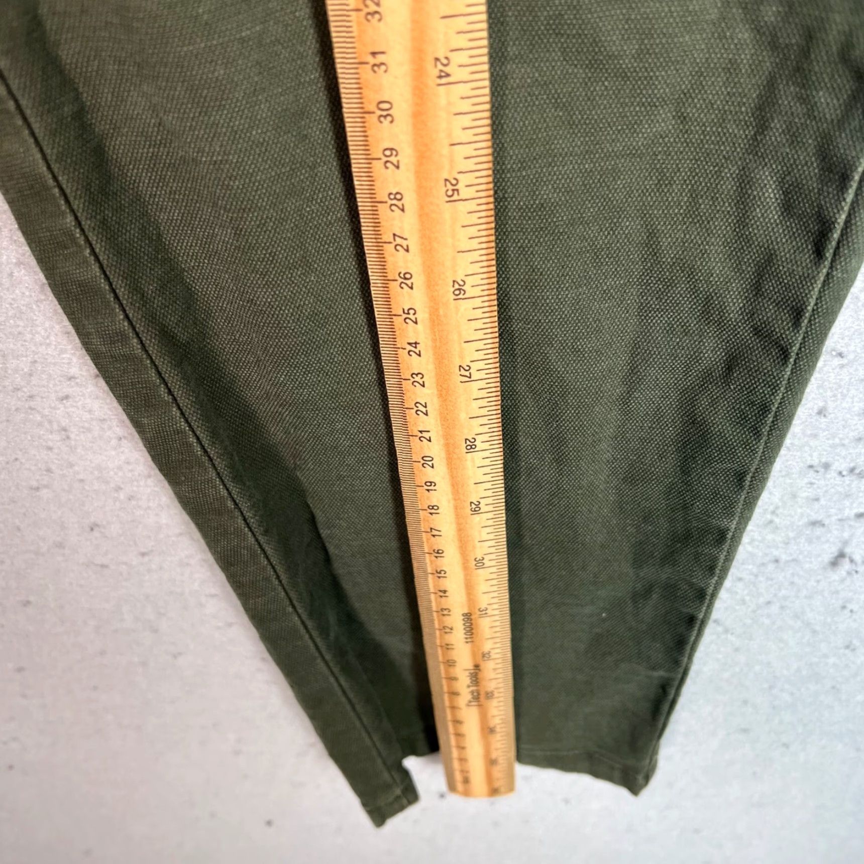 Eileen Fisher EILEEN FISHER Olive Green Organic Cotton Hemp Blend Tapered Pants Size 2 Womens Size 26" / US 2 / IT 38 - 6 Thumbnail