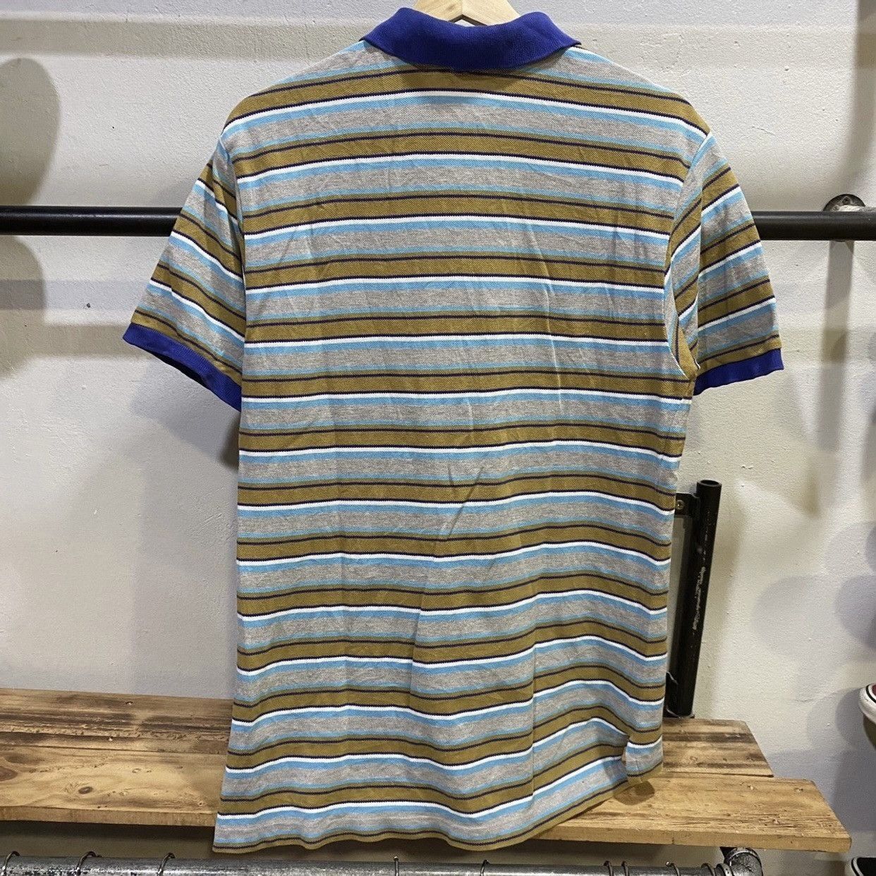 Vintage × Yves Saint Laurent YSL Yves Saint Laurent Pour Homme Stripe Pocket Polo Tee Size US M / EU 48-50 / 2 - 2 Thumbnail
