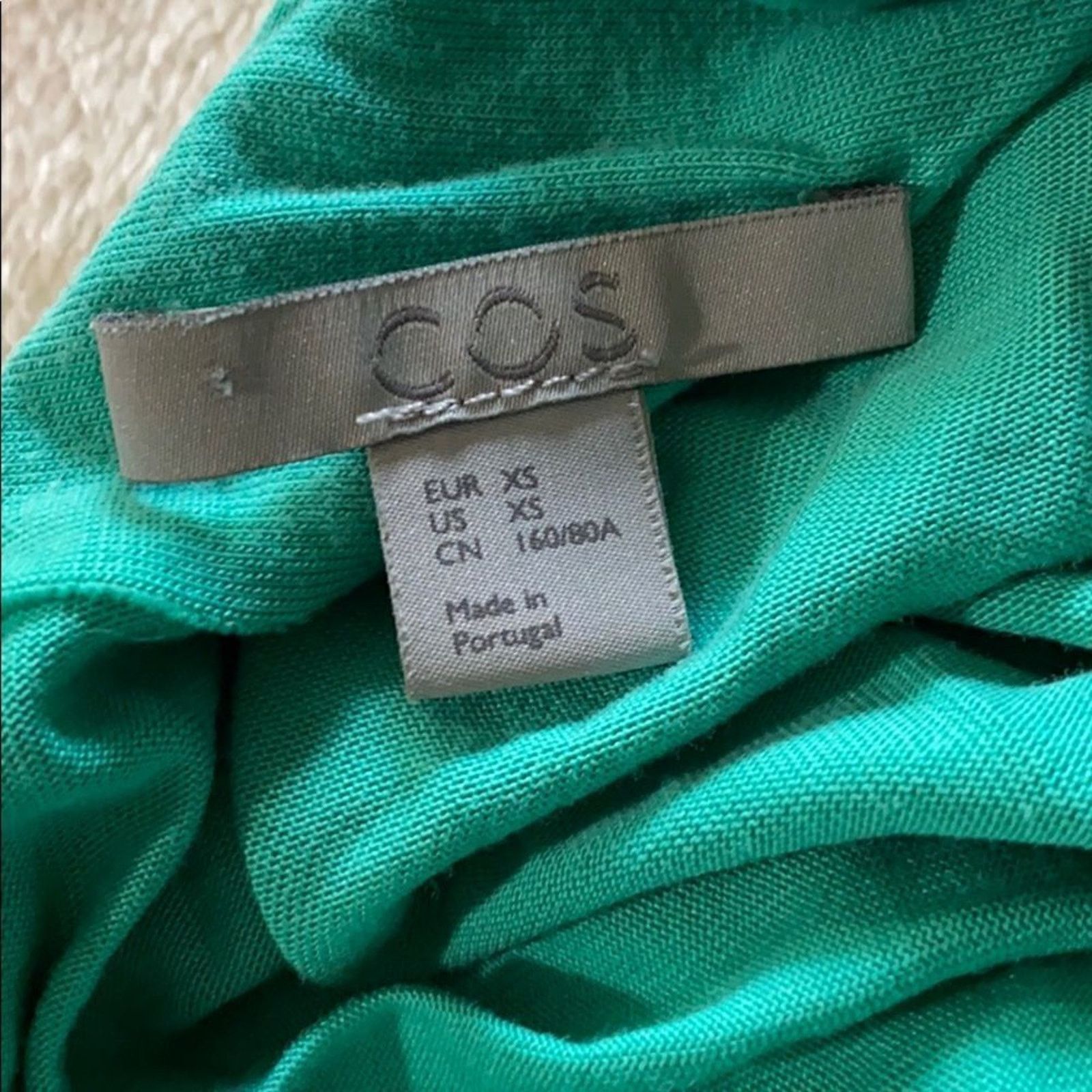 Cos COS Green Swing Short Sleeve Mini Dress | Sz XS Size XS / US 0-2 / IT 36-38 - 6 Thumbnail