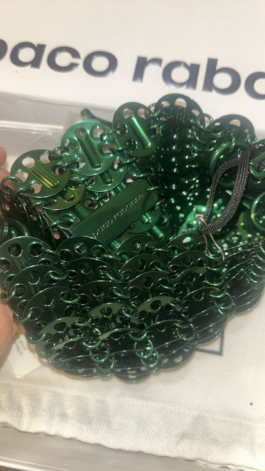 Paco Rabanne Paco Rabanne 1969 Nano chainmail shoulder bag Dark Green Size ONE SIZE - 8 Thumbnail
