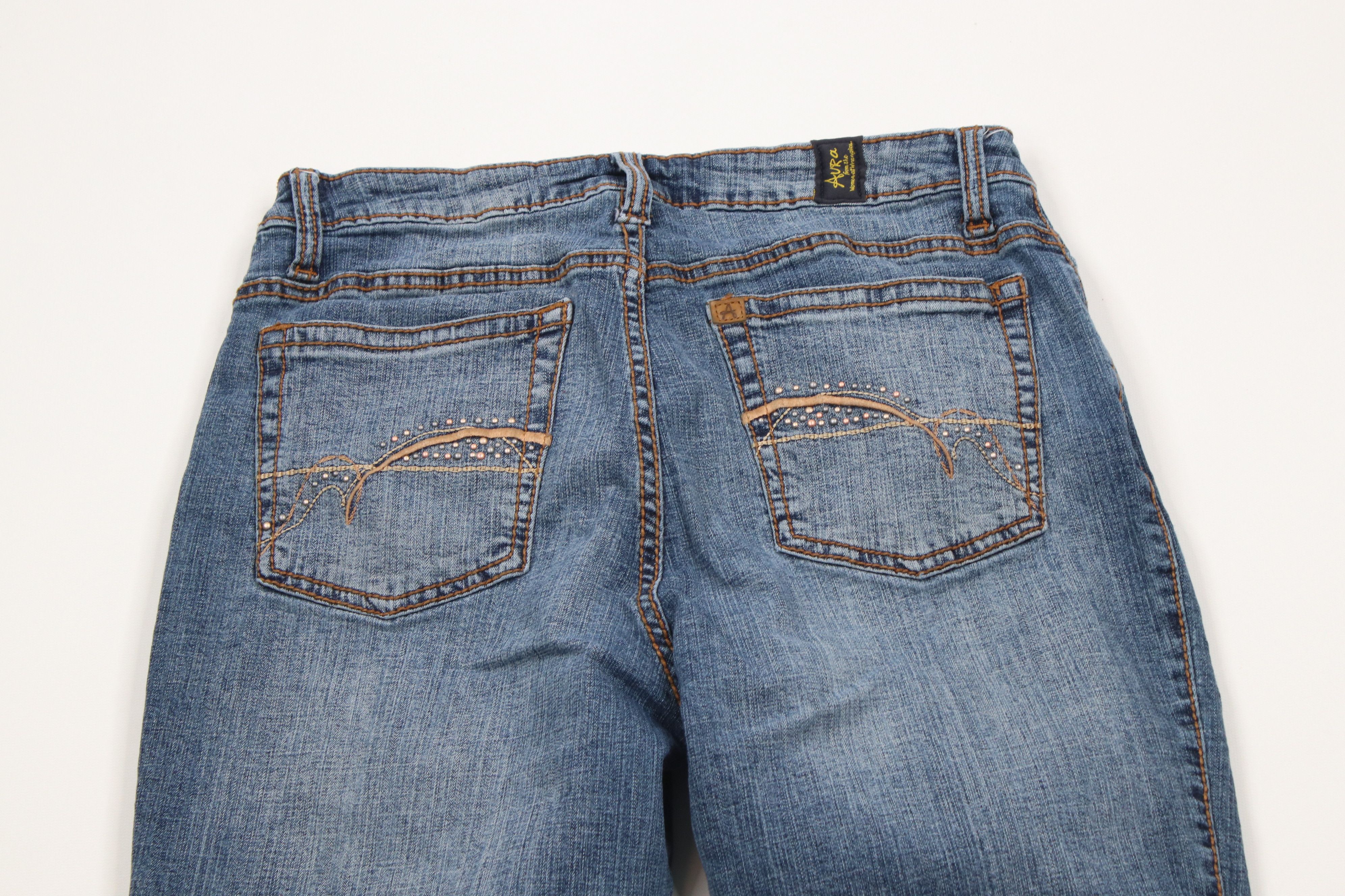 Vintage Vintage Y2K Streetwear Stretch Flared Denim Jeans Blue Size 28" / US 6 / IT 42 - 10 Thumbnail