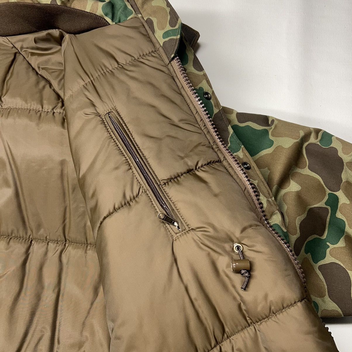 Vintage × Woolrich Woolen Mills VTG Woolrich Jacket Coat Duck Camo Lined Padded Green 90s Size US XL / EU 56 / 4 - 7 Thumbnail