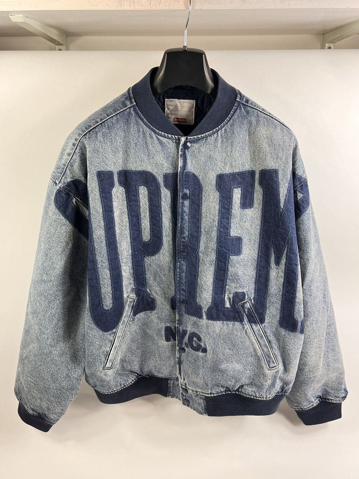 Supreme SUPREME LOGO OVERSIZED DENIM JACKET Size US XL / EU 56 / 4 - 1 Thumbnail