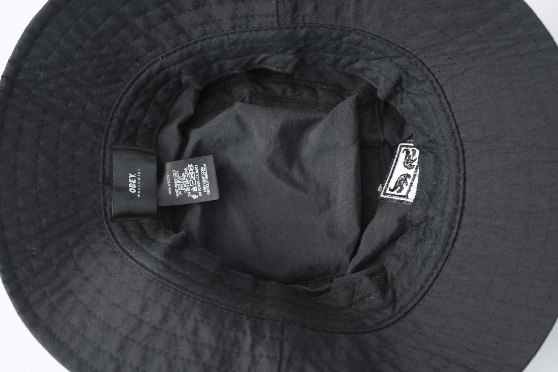 Obey Obey Bucket Hat Size S/M Black Nylon Size ONE SIZE - 3 Thumbnail