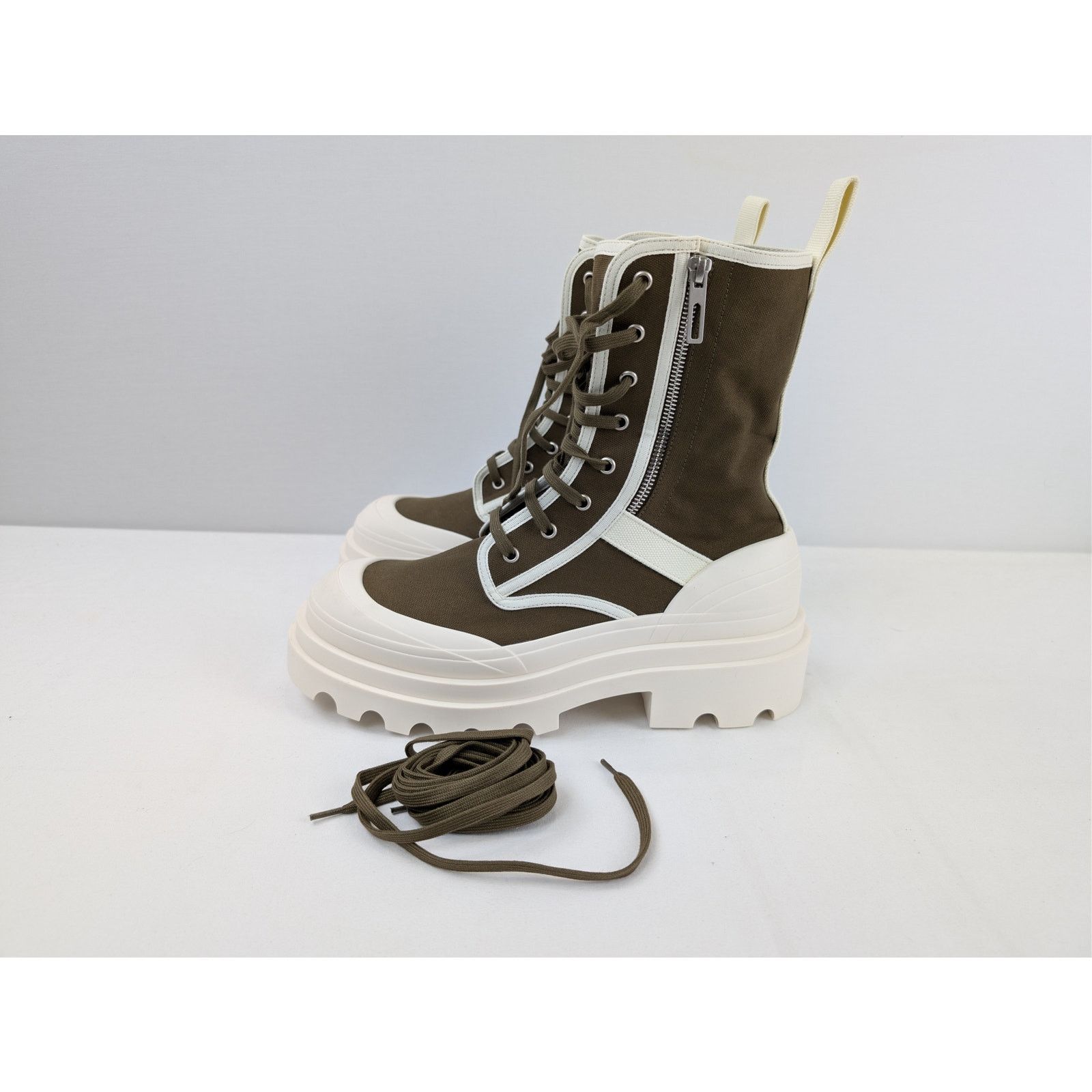 Bottega Veneta o1rshd1 Q:2 / Canvas Boots Fabric in Liana-White Size US 11 / EU 44 - 11 Thumbnail
