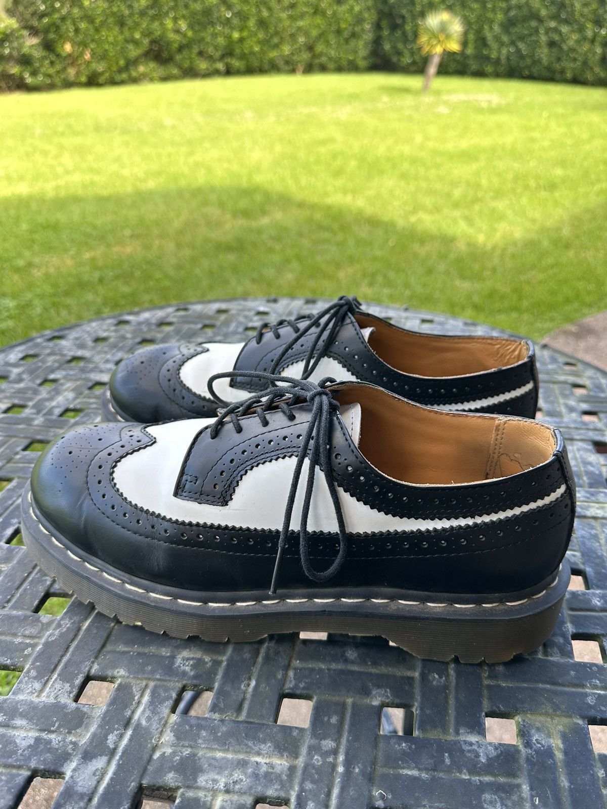 image of Dr Martens Bex Brogue Black & White Shoes, Men's (Size 11)